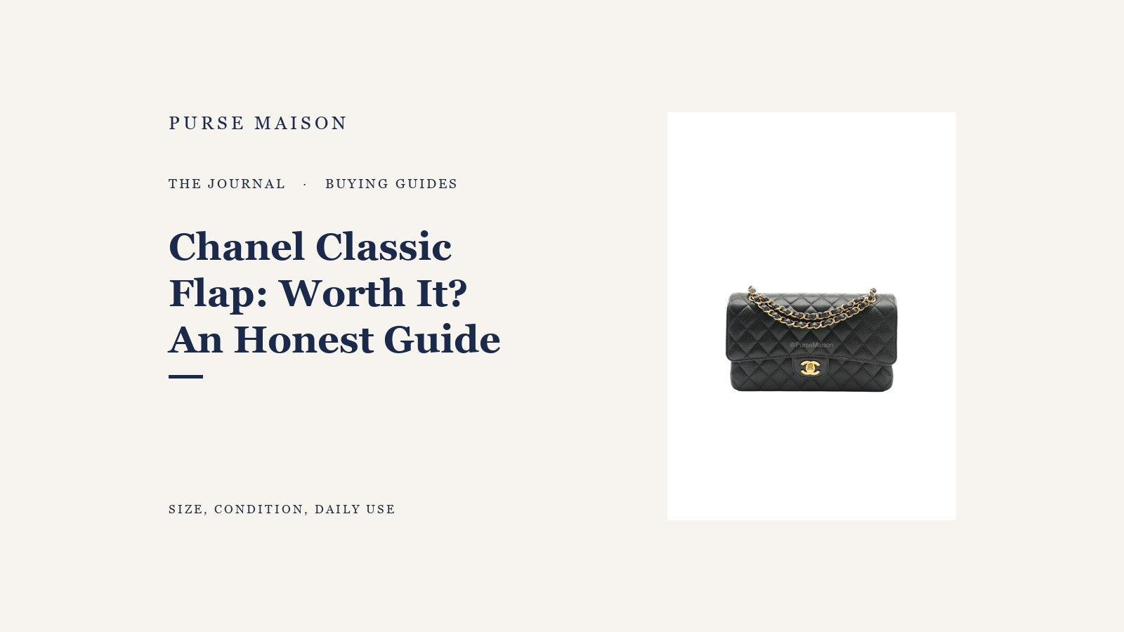 Is the Chanel Classic Flap Worth It? An Honest Buyer's Guide — Purse Maison Journal cover