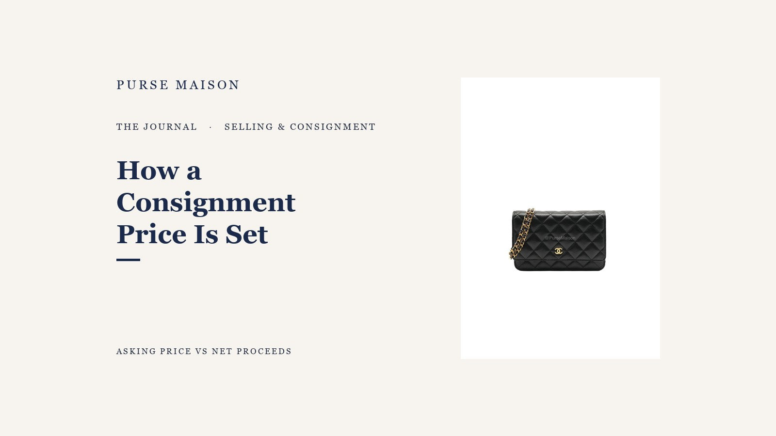How a Consignment Price Is Set — Purse Maison Journal cover