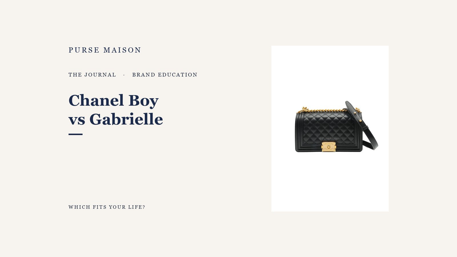 Chanel Boy and Gabrielle comparison cover