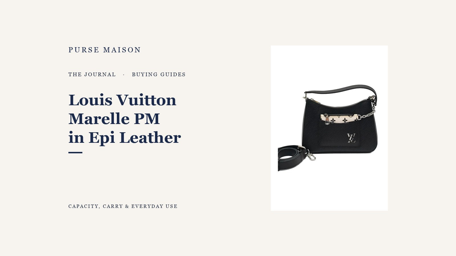Louis Vuitton Marelle PM in black Epi leather editorial buying guide cover