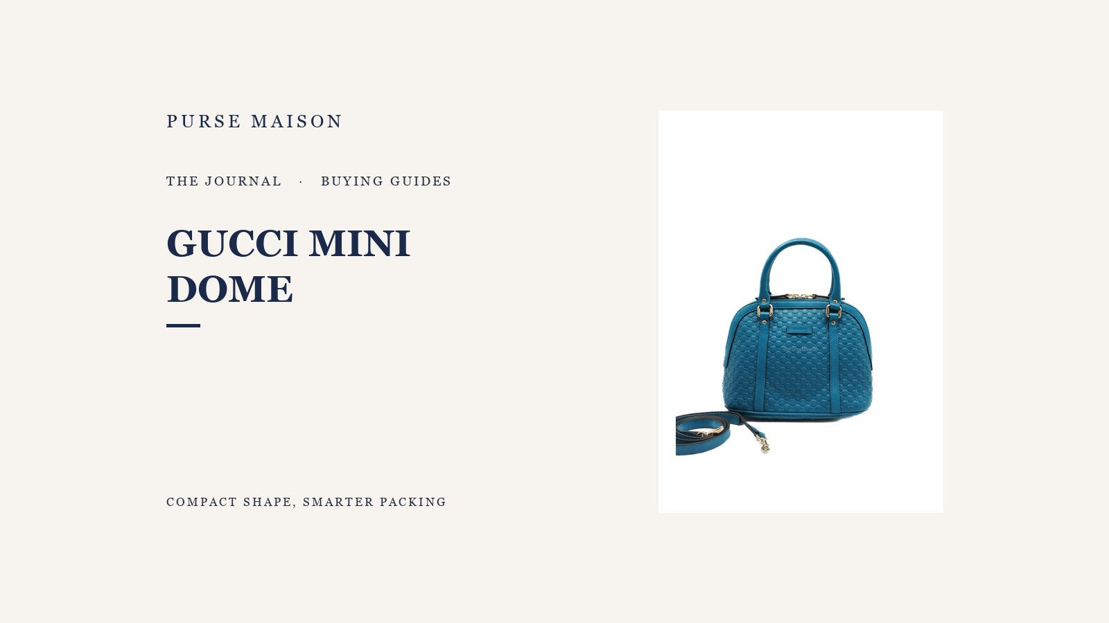 Purse Maison Journal cover for Gucci Mini Dome: What Buyers Should Know