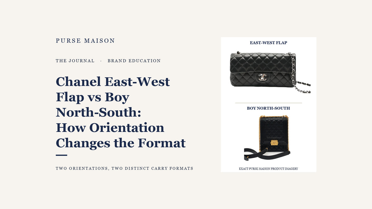Chanel East-West Flap vs Boy North-South: How Orientation Changes the Format — Purse Maison Journal cover