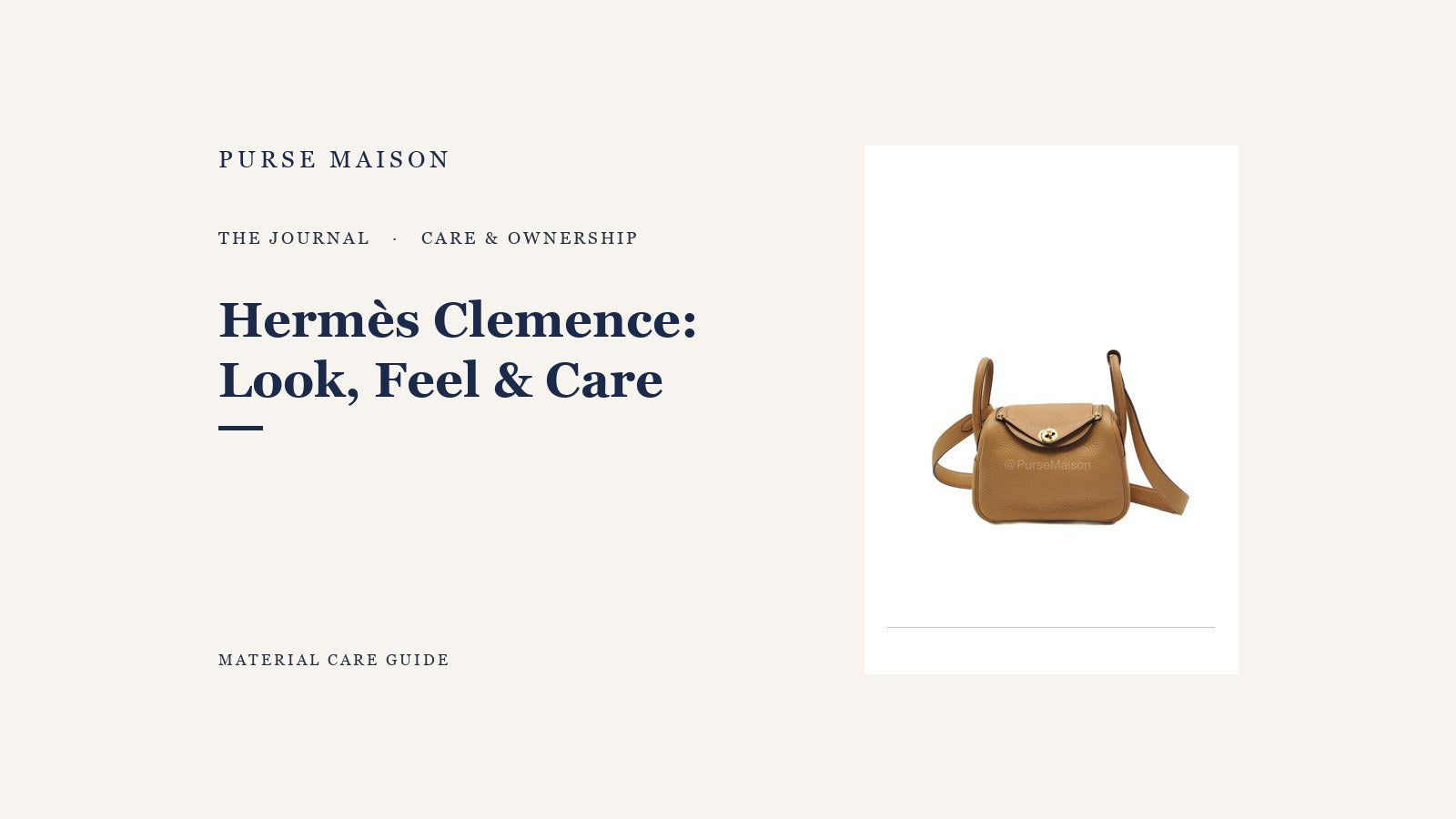 Hermes Clemence: Look, Feel, Durability, and Care — Purse Maison Journal cover