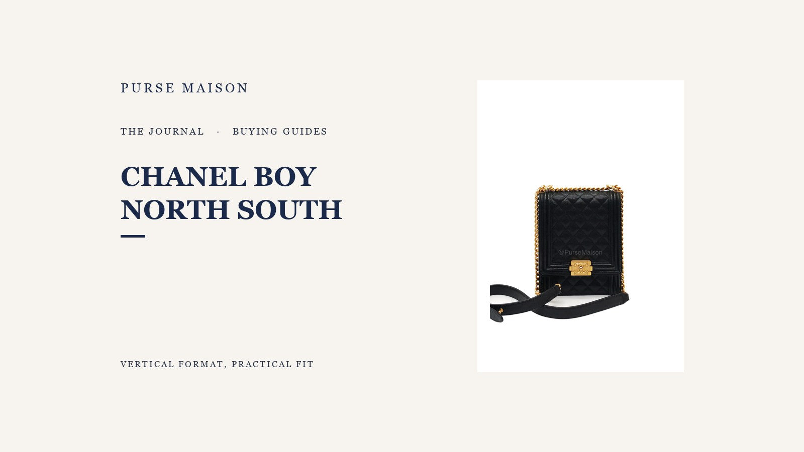 Purse Maison Journal cover for Chanel Boy North South: What Buyers Should Know
