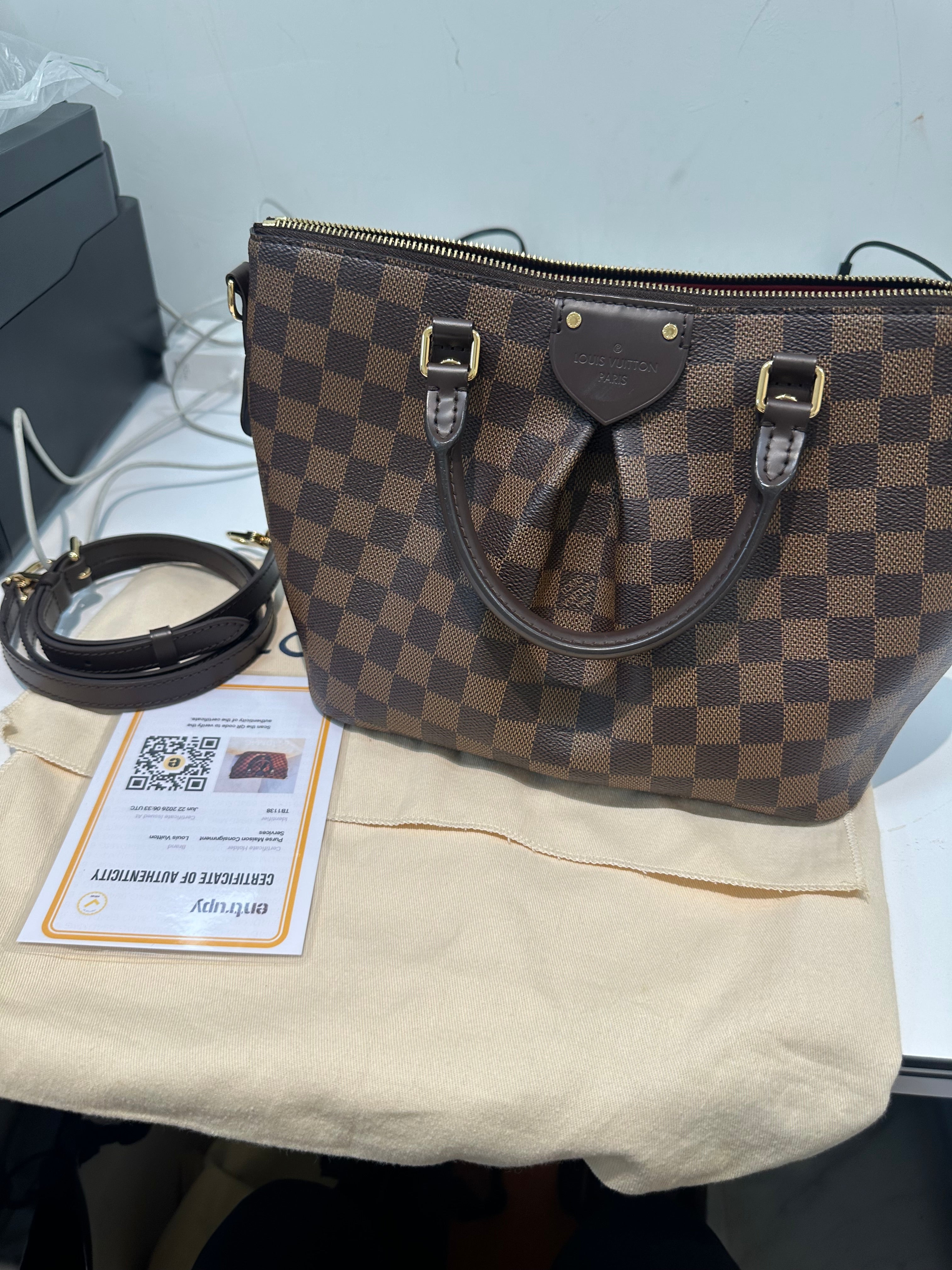 Siena PM in Damier Ebene Canvas TB 1138