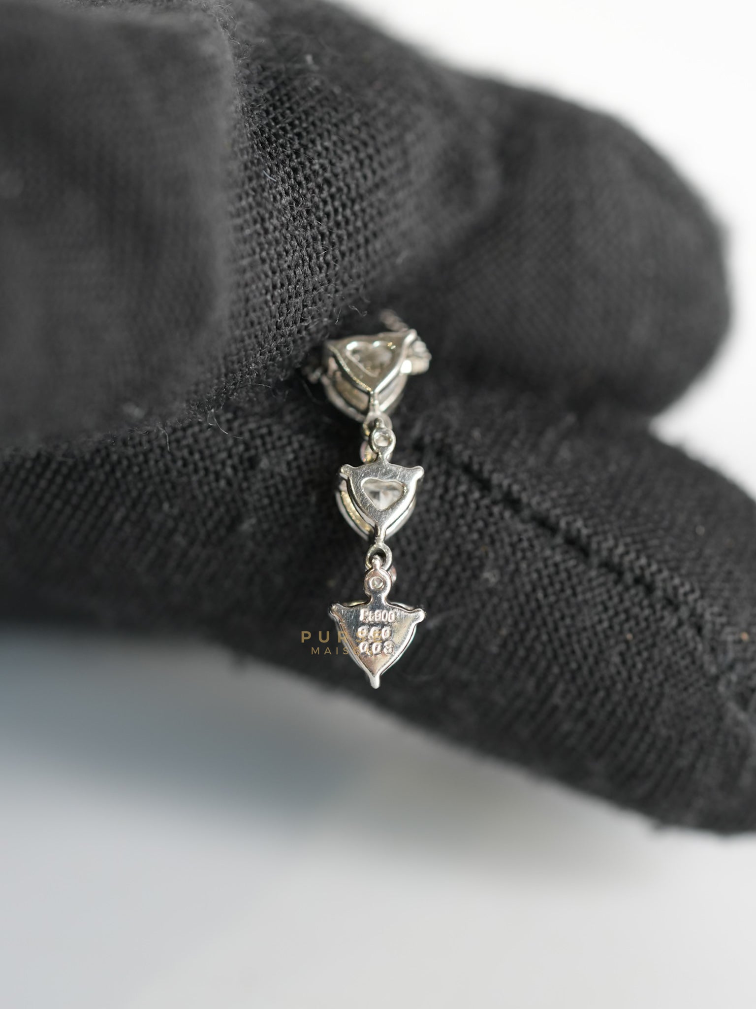 0.60 carat Natural Heart Diamonds 0.03 carat Pink Diamond Platinum Necklace 45cm | Purse Maison Luxury Bags Shop