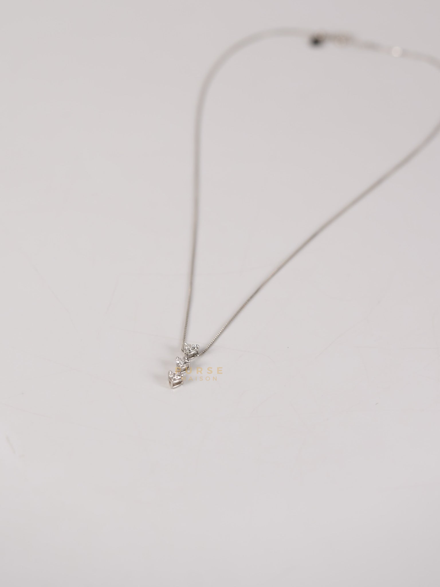 0.60 carat Natural Heart Diamonds 0.03 carat Pink Diamond Platinum Necklace 45cm | Purse Maison Luxury Bags Shop