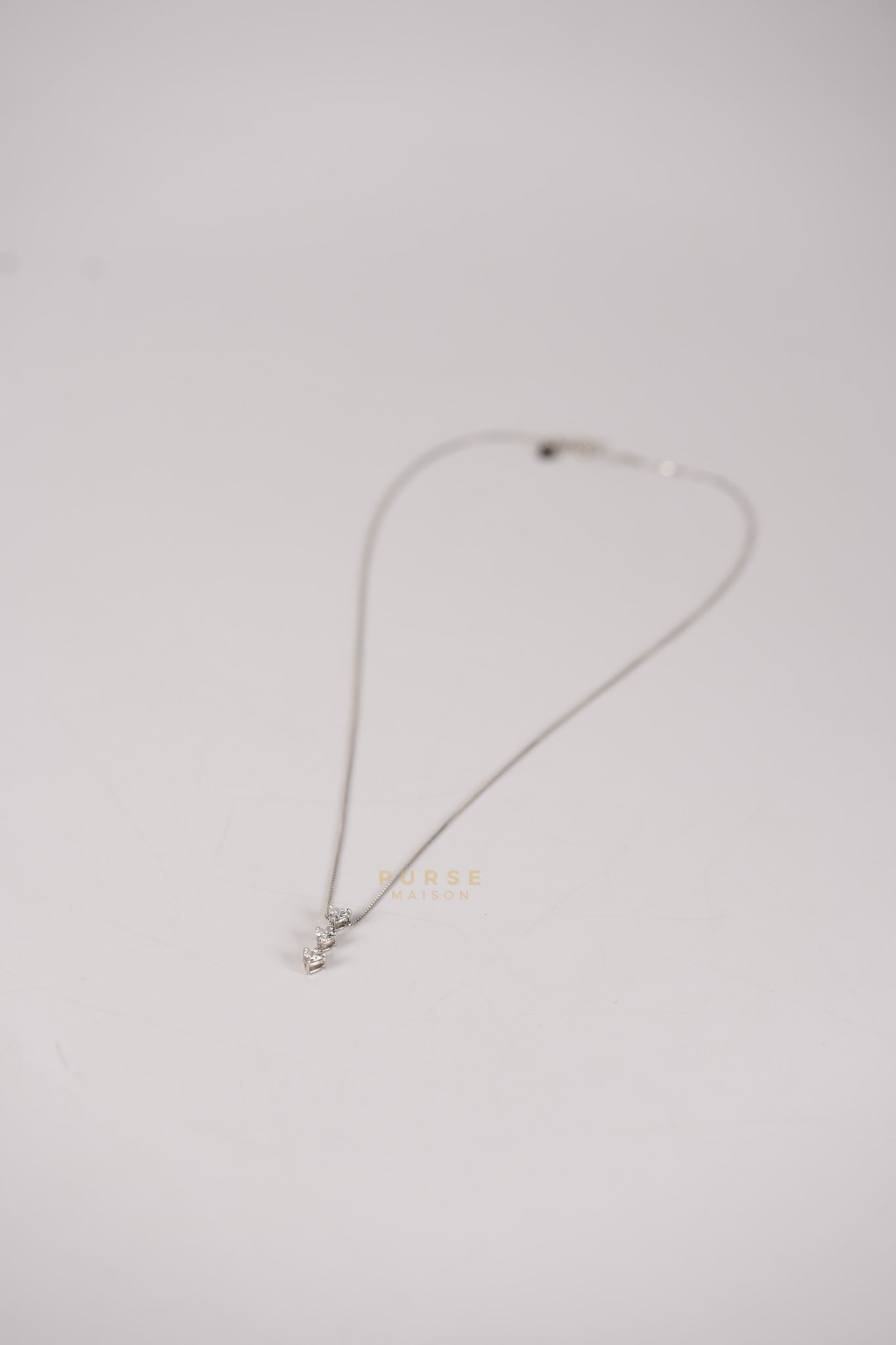 0.60 carat Natural Heart Diamonds 0.03 carat Pink Diamond Platinum Necklace 45cm | Purse Maison Luxury Bags Shop