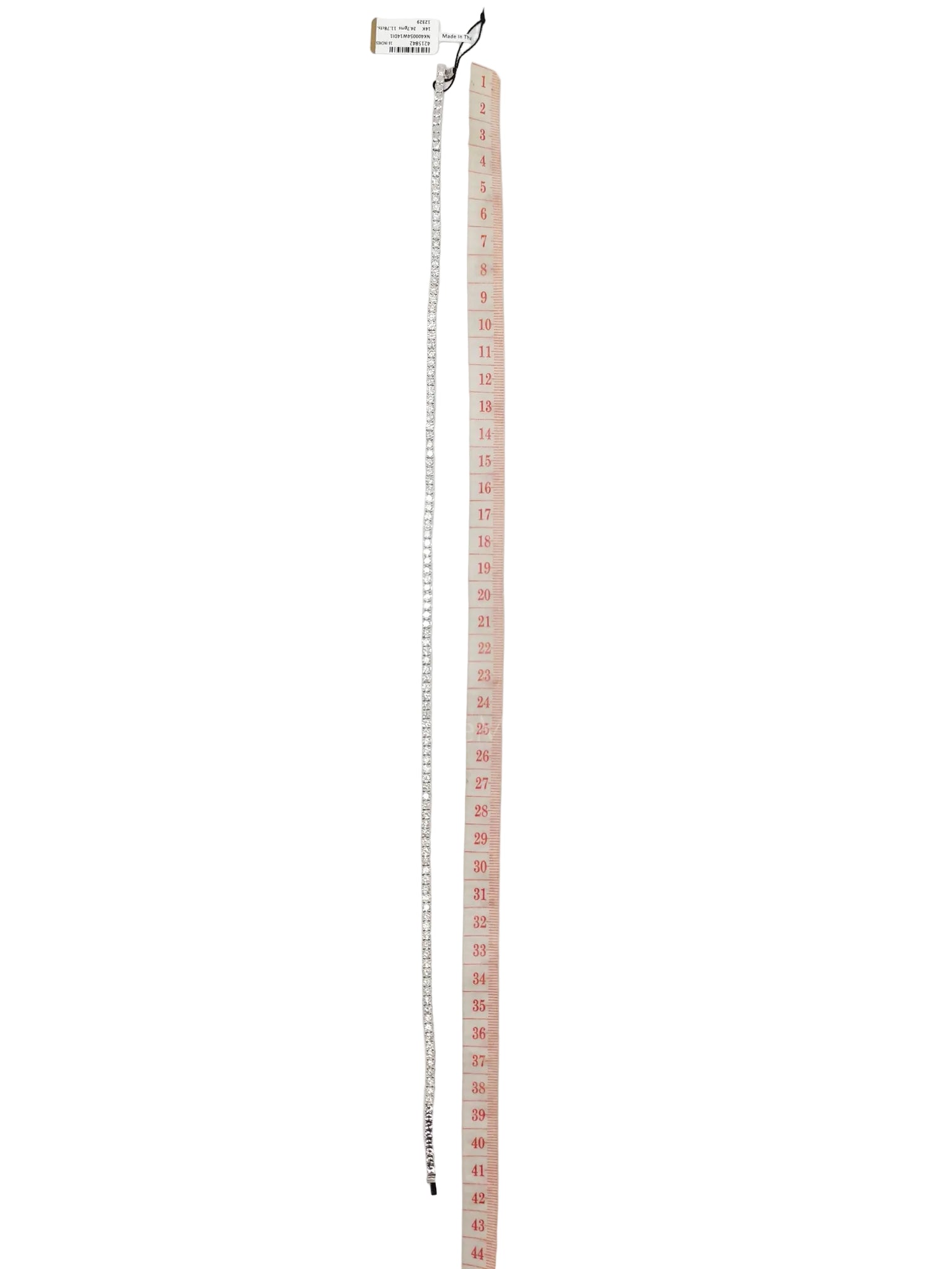 14k 24.7gms 11.78cts Natural Diamons White Gold Tennis Necklace (16 inches) | Purse Maison Luxury Bags Shop