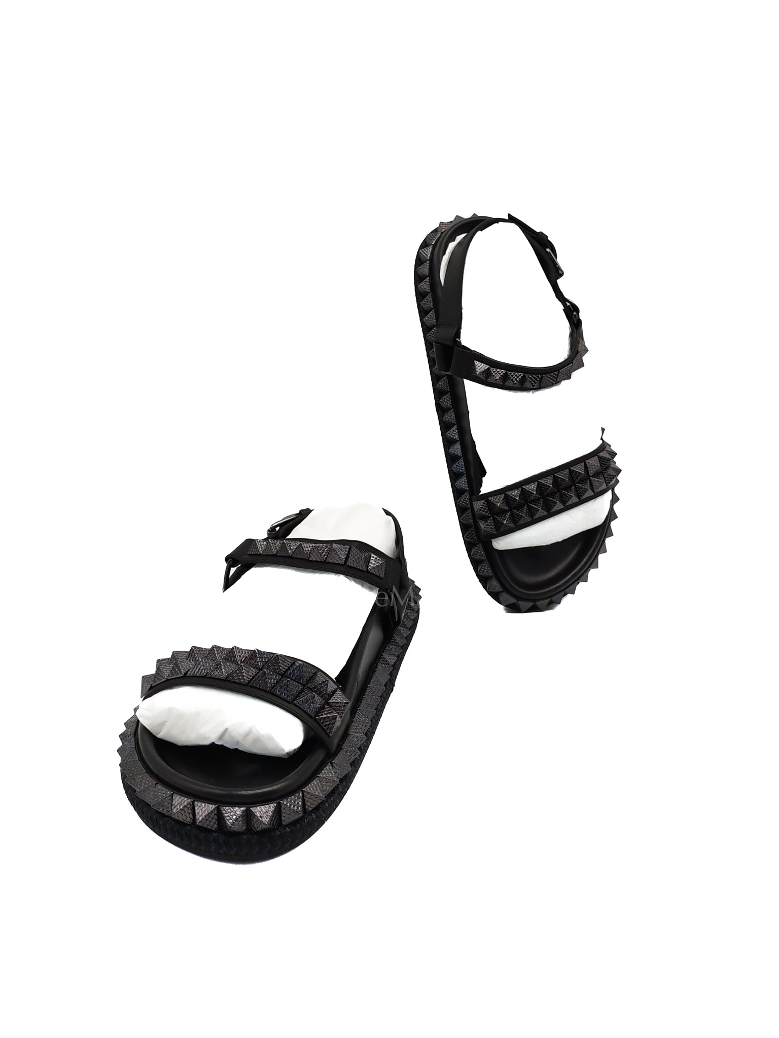Pyrabizz Black Stud Sandals Size 38EU (24cm)