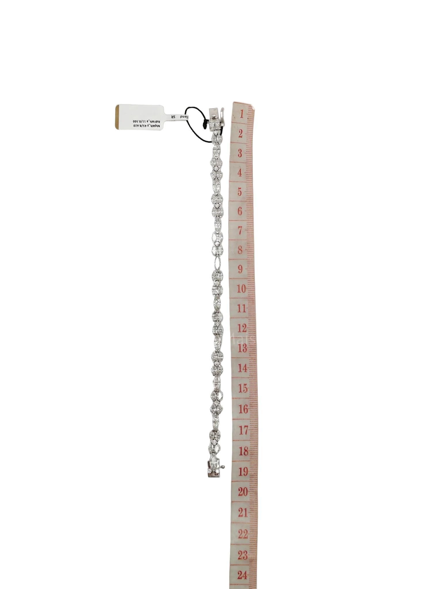 18k 11.64gms. 9.12cts. Natural Diamond White Gold Tennis Bracelet (7.25 inches) | Purse Maison Luxury Bags Shop