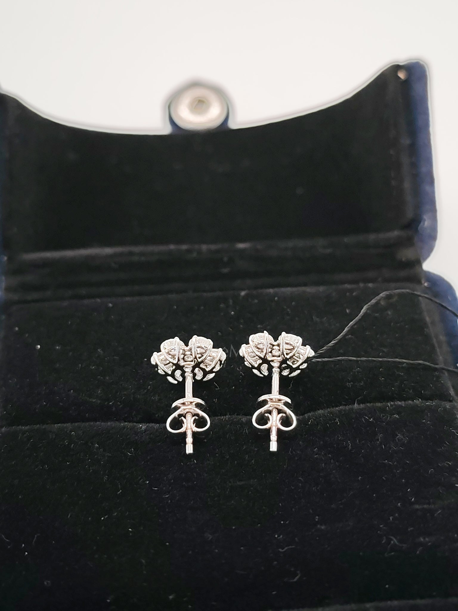 18k 1.71gms. 1.03cts Natural Diamond White Gold Earrings | Purse Maison Luxury Bags Shop