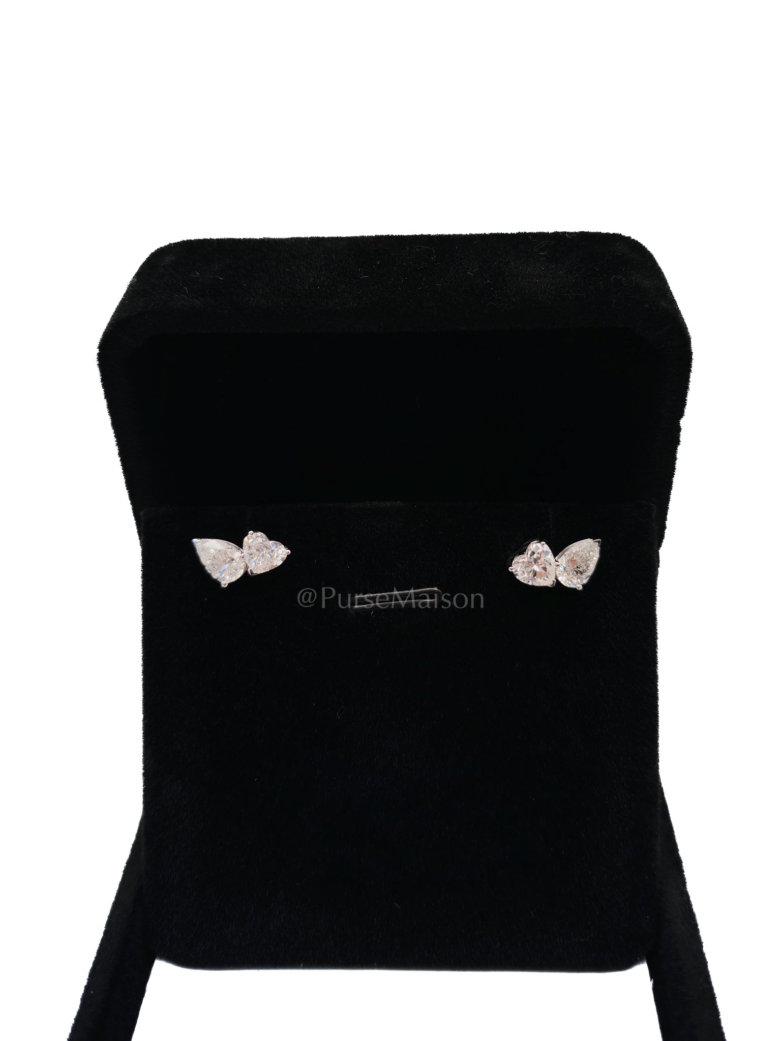 18k 1.85gms. 2.08cts. VS1 to VVS1 (Clarity) E to H (Color) Natural Diamond White Gold Earrings | Purse Maison Luxury Bags Shop