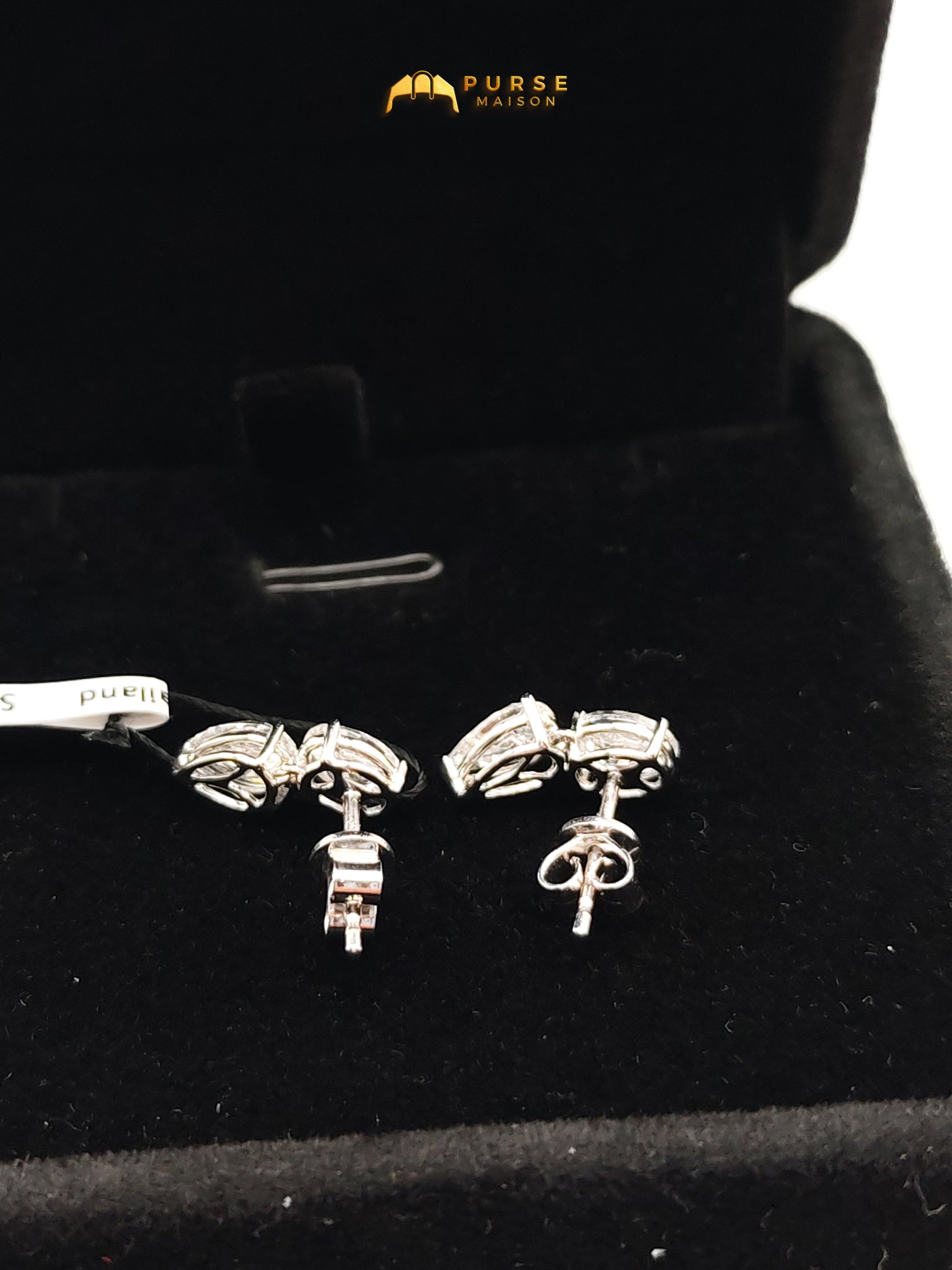 18k | 1.96gms. | 1.96gms | 2.03cts. | VS1 to VVS1 (Clarity) E to H (Color) Natural Diamond White Gold Earrings | Purse Maison Luxury Bags Shop