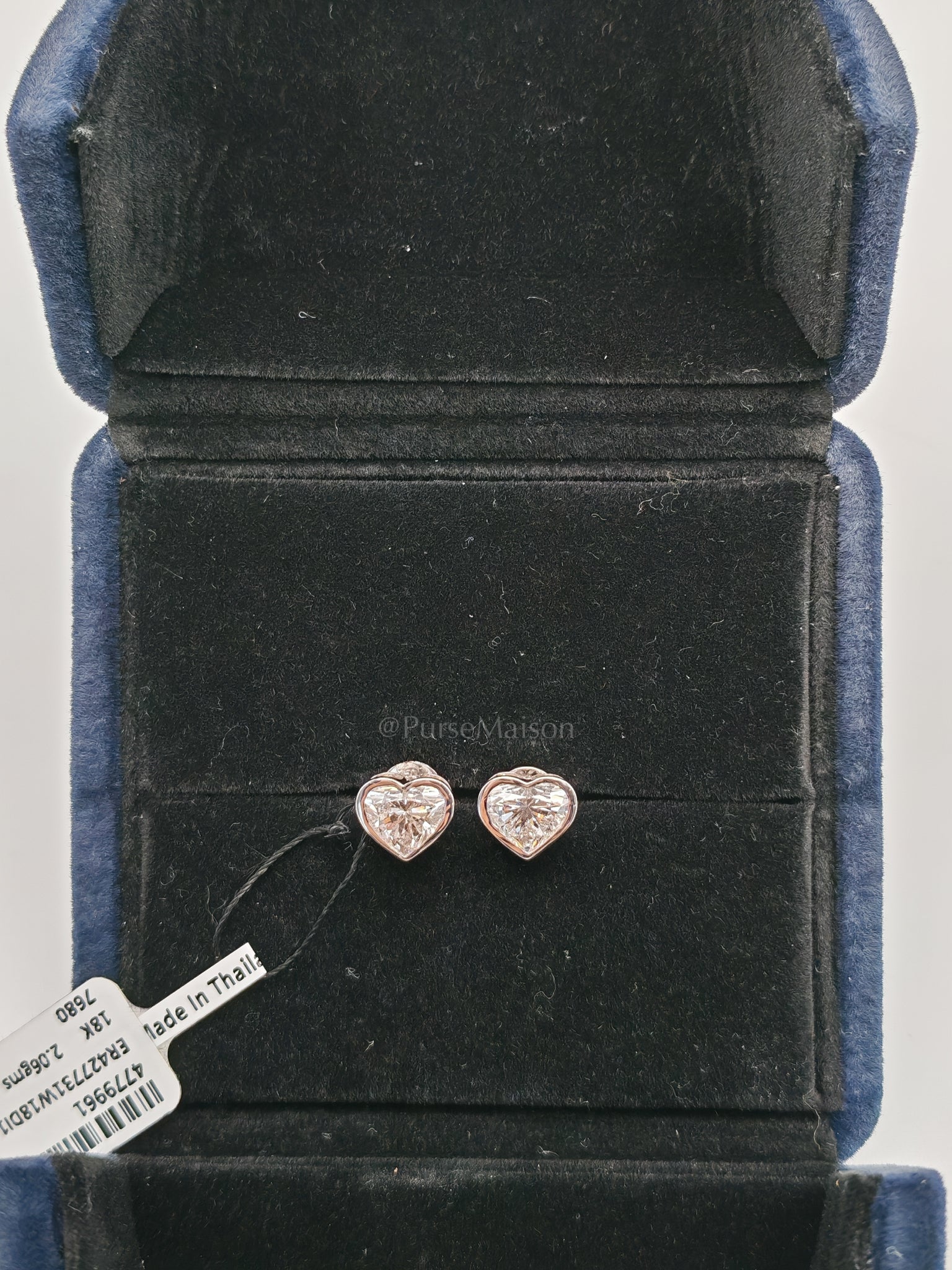 18k 2.06gms 2.03cts VS1 to VVS1 (Clarity) E to H (Color) Natural Diamond White Gold Earrings | Purse Maison Luxury Bags Shop