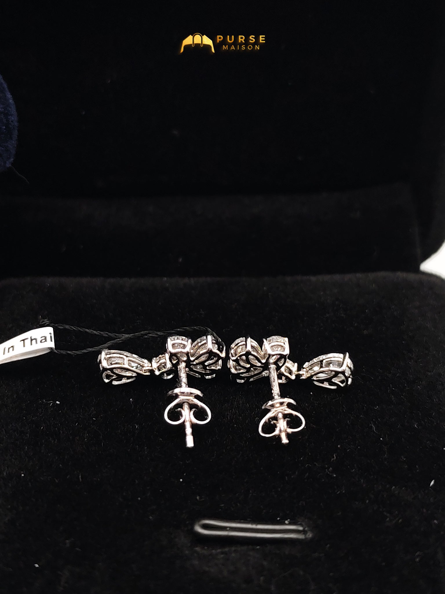 18k | 2.06gms. | 2.06gms. | 1.68cts. | VS1 to VVS1 (Clarity) E to H (Color) Natural Diamond White Gold Earrings | Purse Maison Luxury Bags Shop