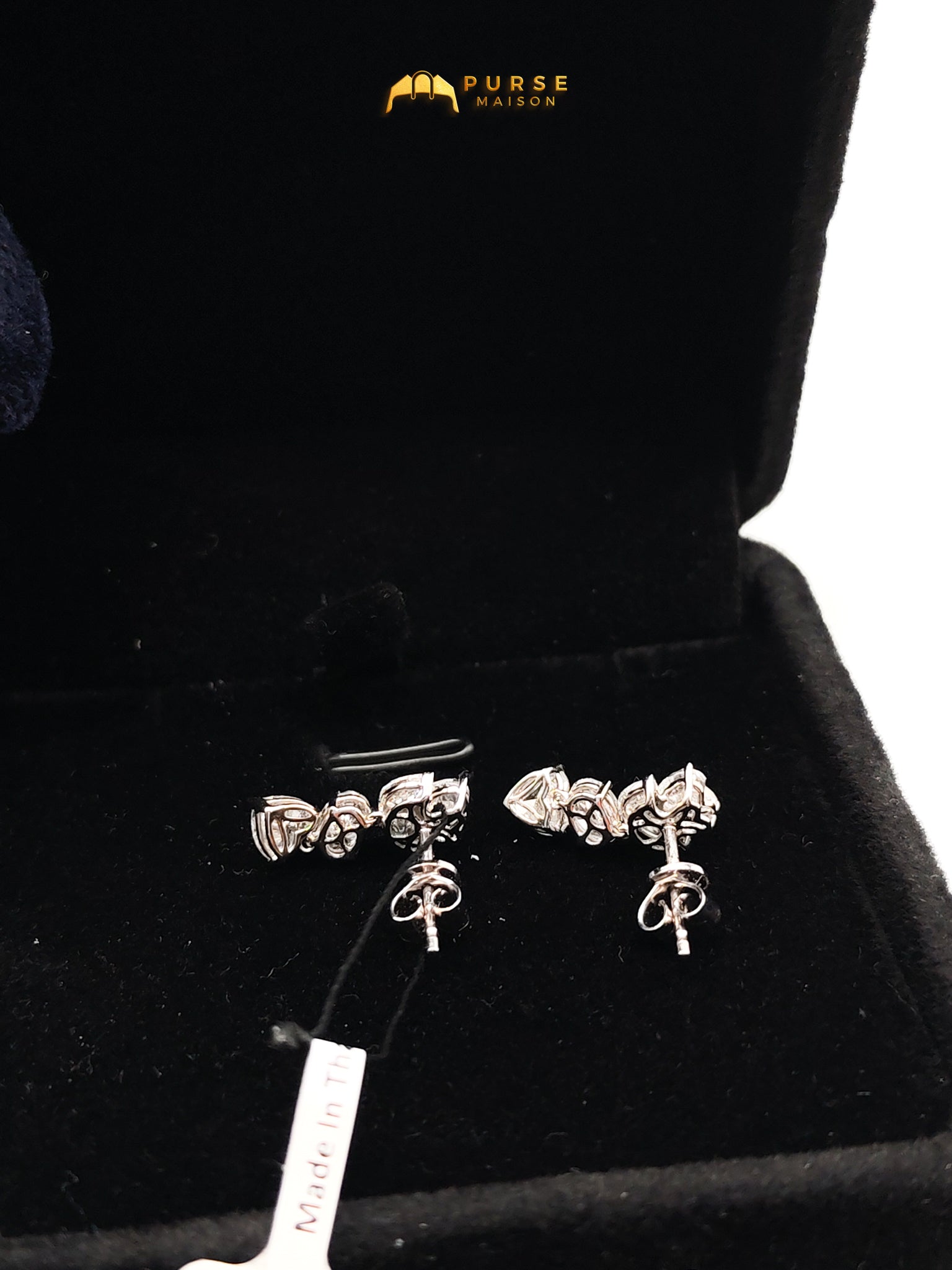 18k | 2.26gms. | 2.26gms. | 2.44cts | VS1 to VVS1 (Clarity) E to H (Color) Natural Diamond White Gold Earrings | Purse Maison Luxury Bags Shop