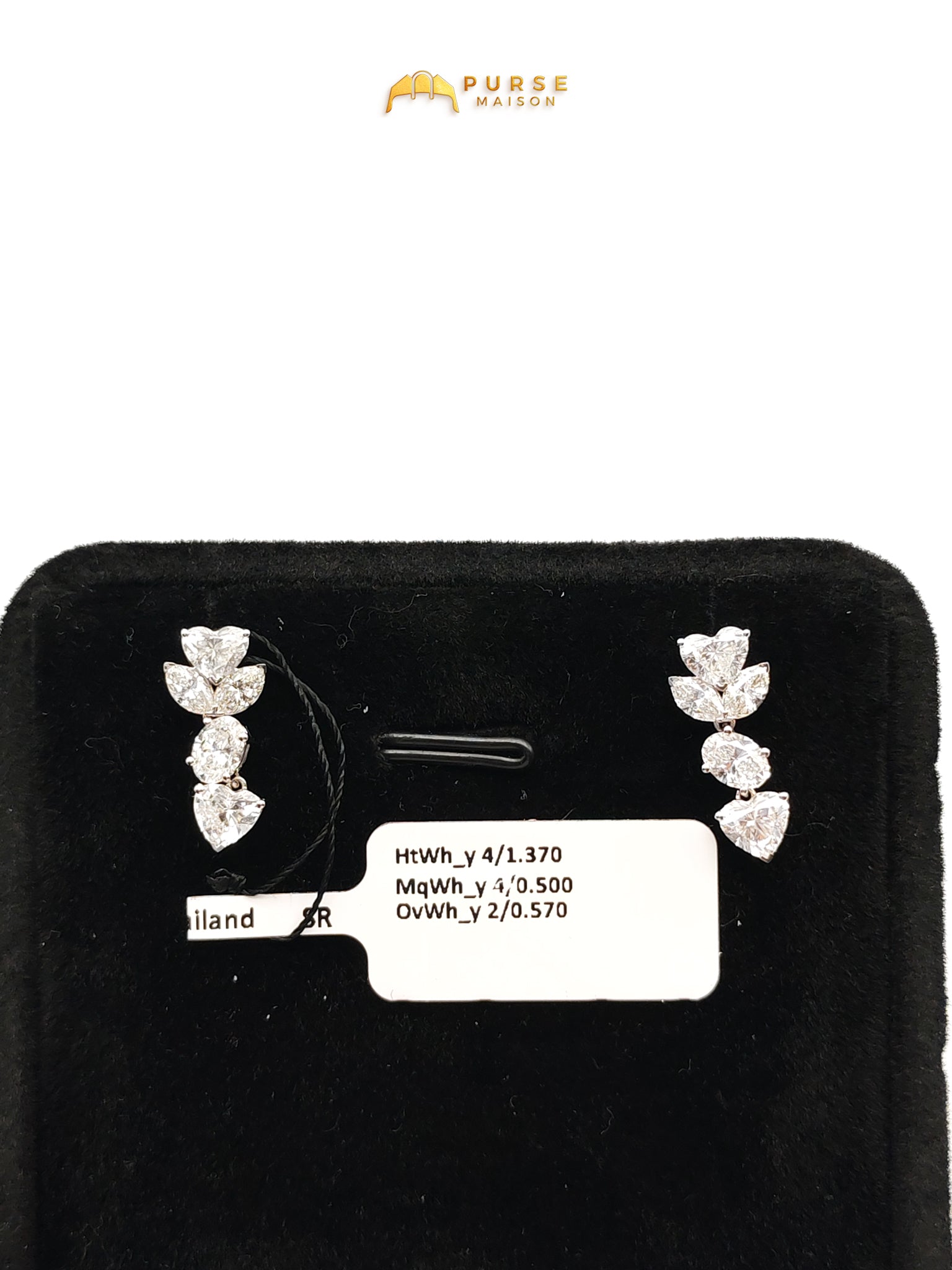 18k | 2.26gms. | 2.26gms. | 2.44cts | VS1 to VVS1 (Clarity) E to H (Color) Natural Diamond White Gold Earrings | Purse Maison Luxury Bags Shop