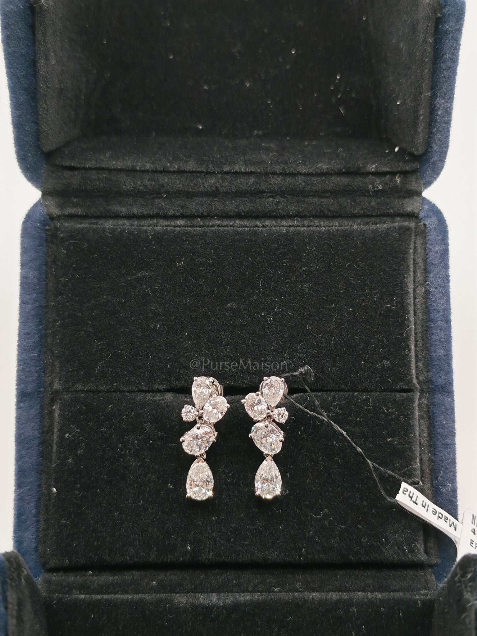 18K 2.33gms 2.33cts VS1 to VVS1 (Clarity) E to H (Color) Natural Diamond White Gold Earrings | Purse Maison Luxury Bags Shop