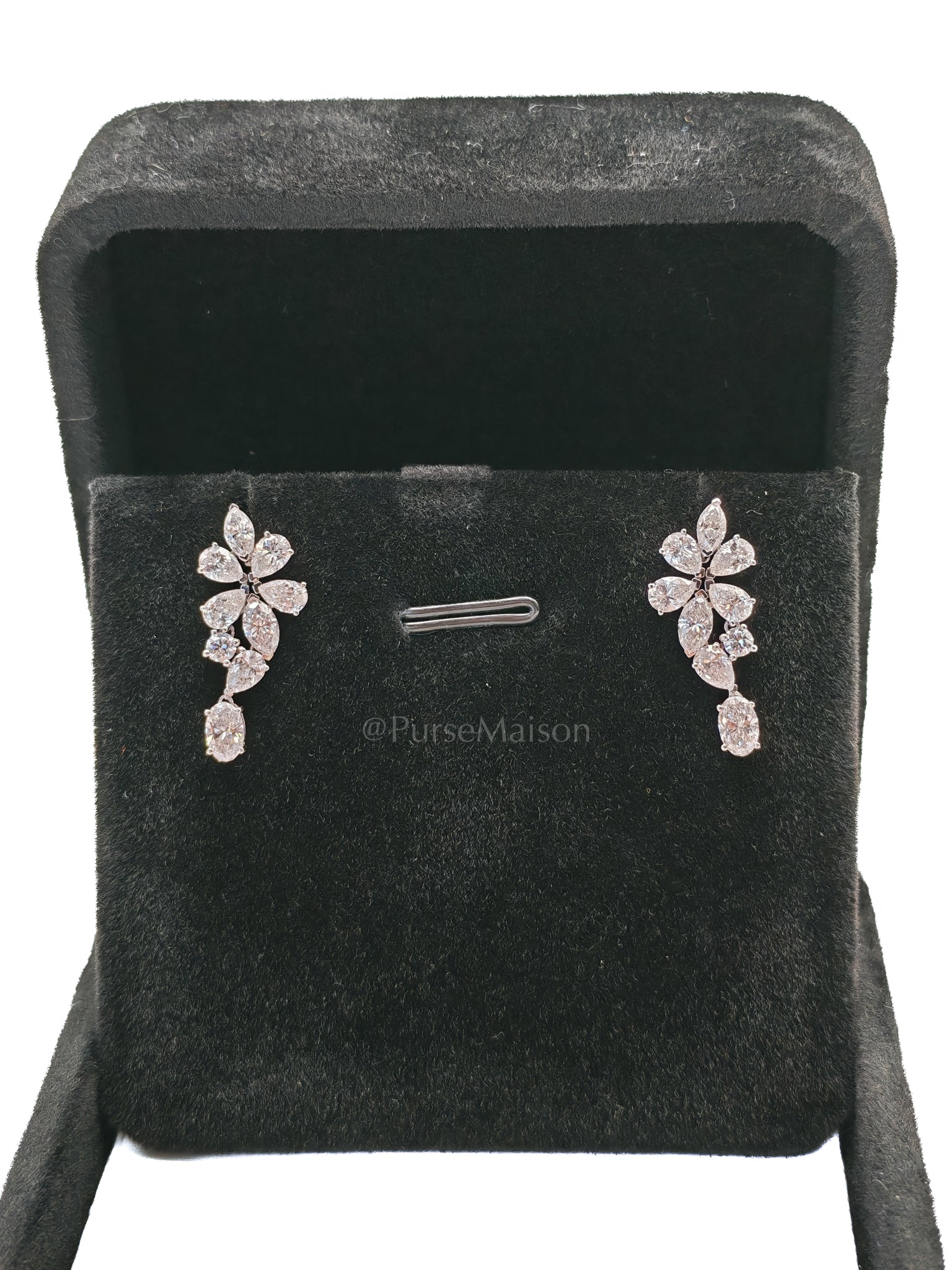 18k 2.63gms 2.2cts. VS1 to VVS1 (Clarity) E to H (Color) Natural Diamond White Gold Earrings | Purse Maison Luxury Bags Shop