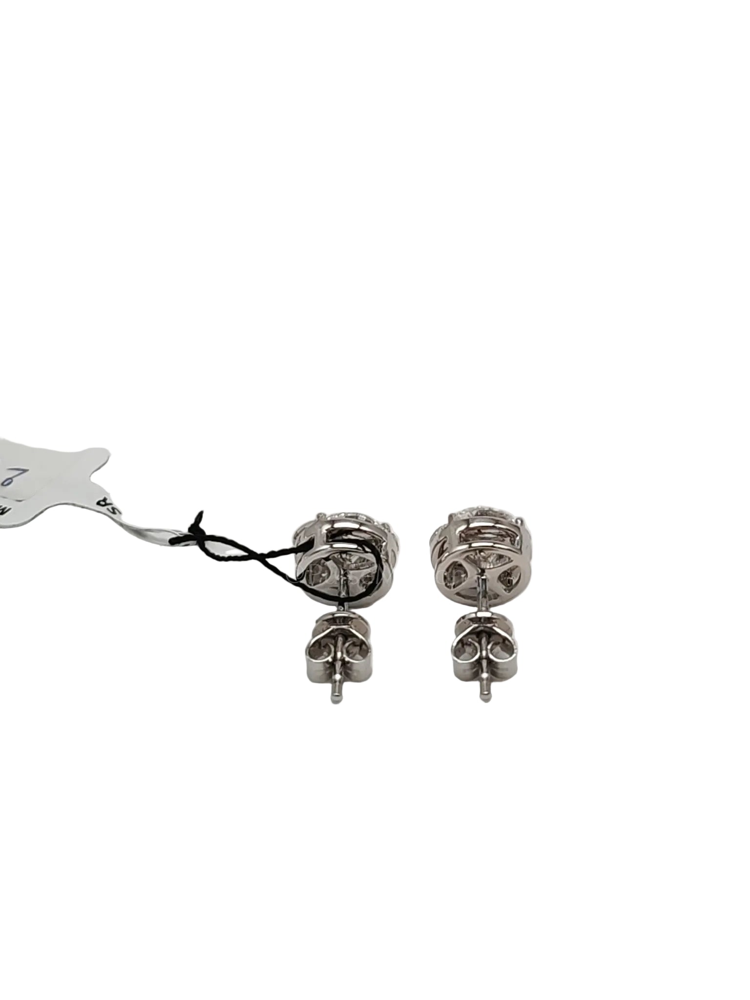18k 2.63gms. 1.76cts Natural Diamond White Gold Earrings | Purse Maison Luxury Bags Shop