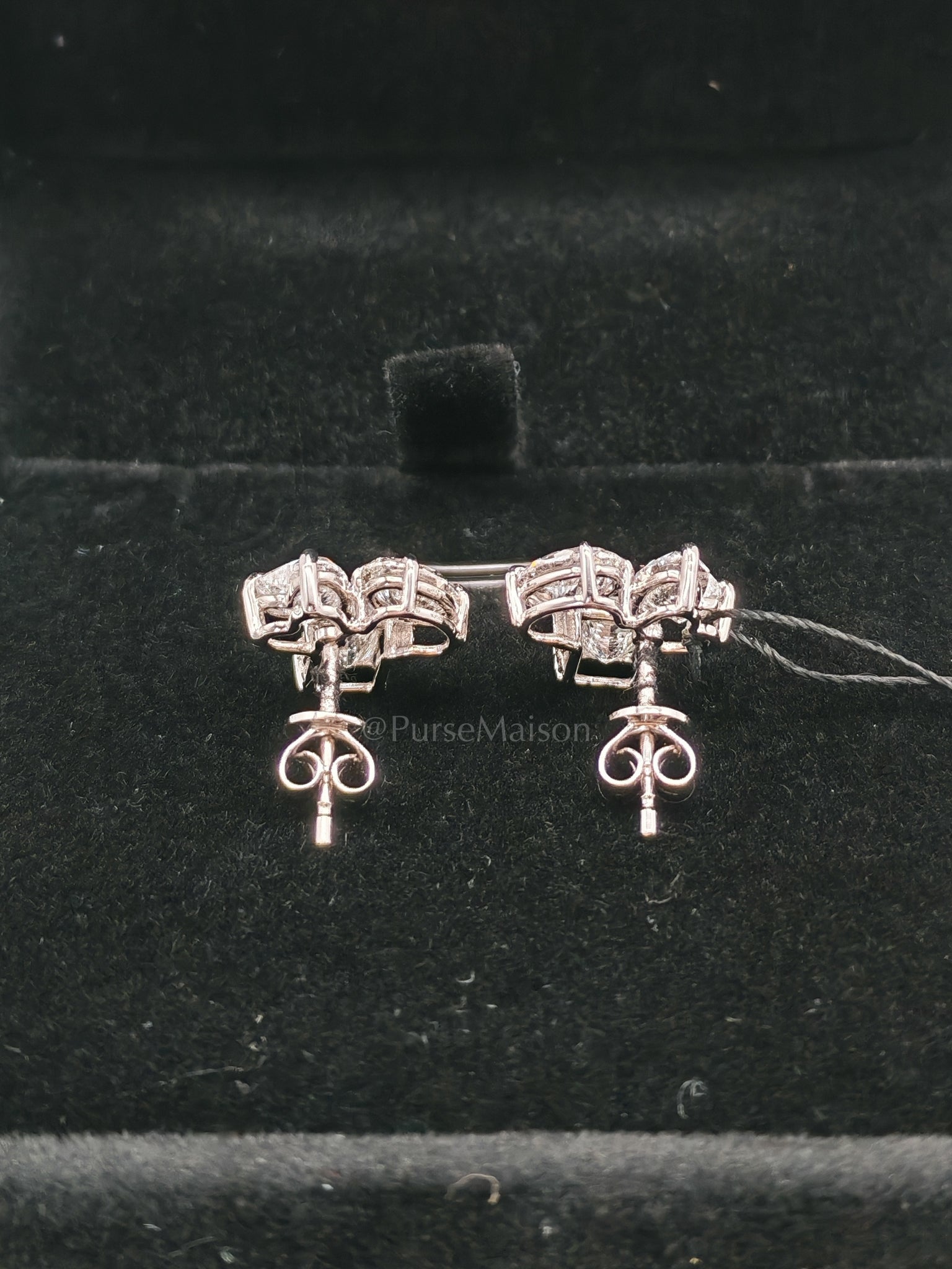 18k 2.78gms. 3cts. VS1 to VVS1 (Clarity) E to H (Color) Natural Diamond White Gold Earrings | Purse Maison Luxury Bags Shop