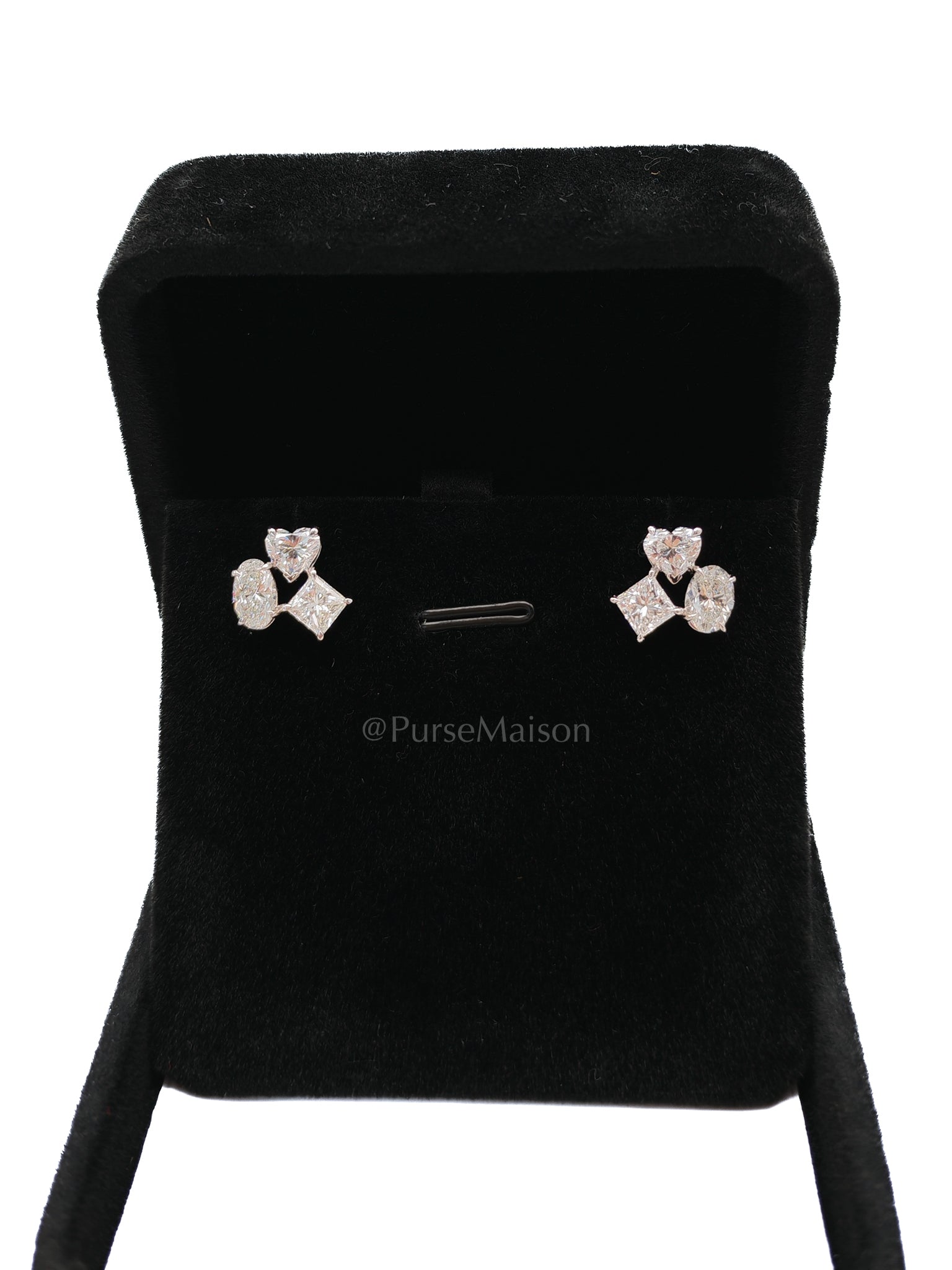 18k 2.78gms. 3cts. VS1 to VVS1 (Clarity) E to H (Color) Natural Diamond White Gold Earrings | Purse Maison Luxury Bags Shop