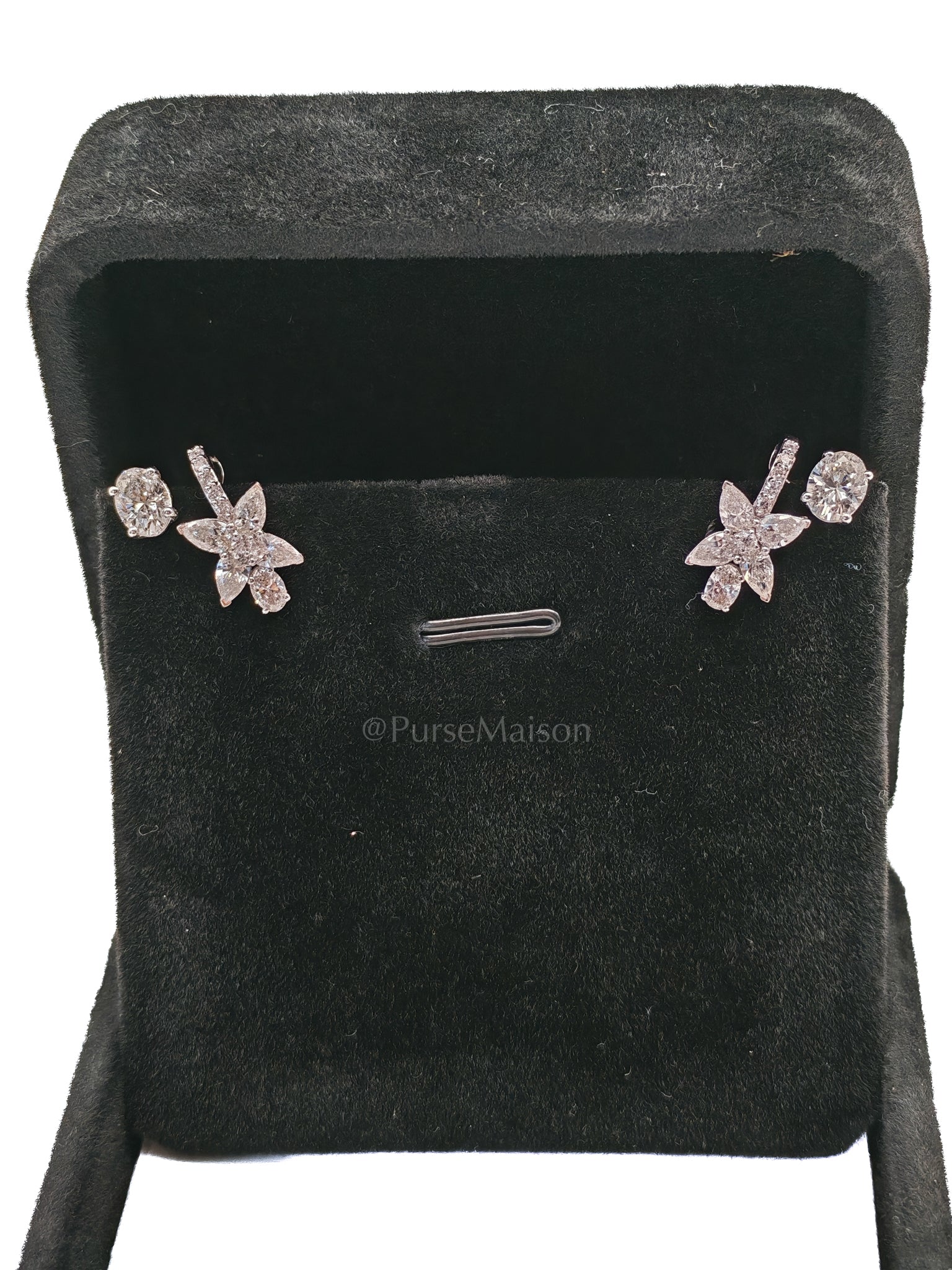 18K 3.17gms. 2.17cts. VS1 to VVS1 (Clarity) E to H (Color) Natural Diamond White Gold Earrings | Purse Maison Luxury Bags Shop
