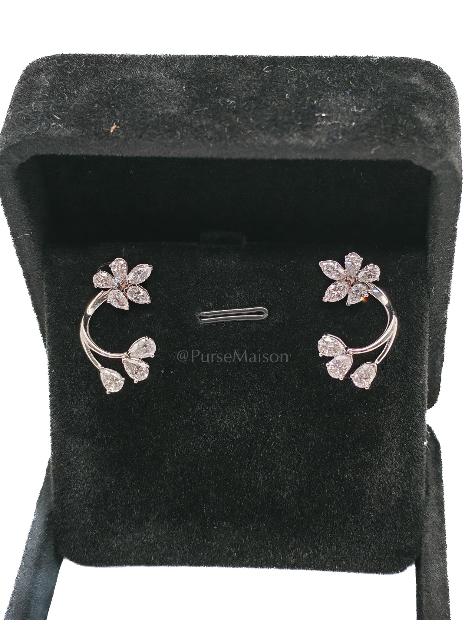 18k 3.63gms. 2.07cts VS1 to VVS1 (Clarity) E to H (Color) Natural Diamond White Gold Earrings | Purse Maison Luxury Bags Shop