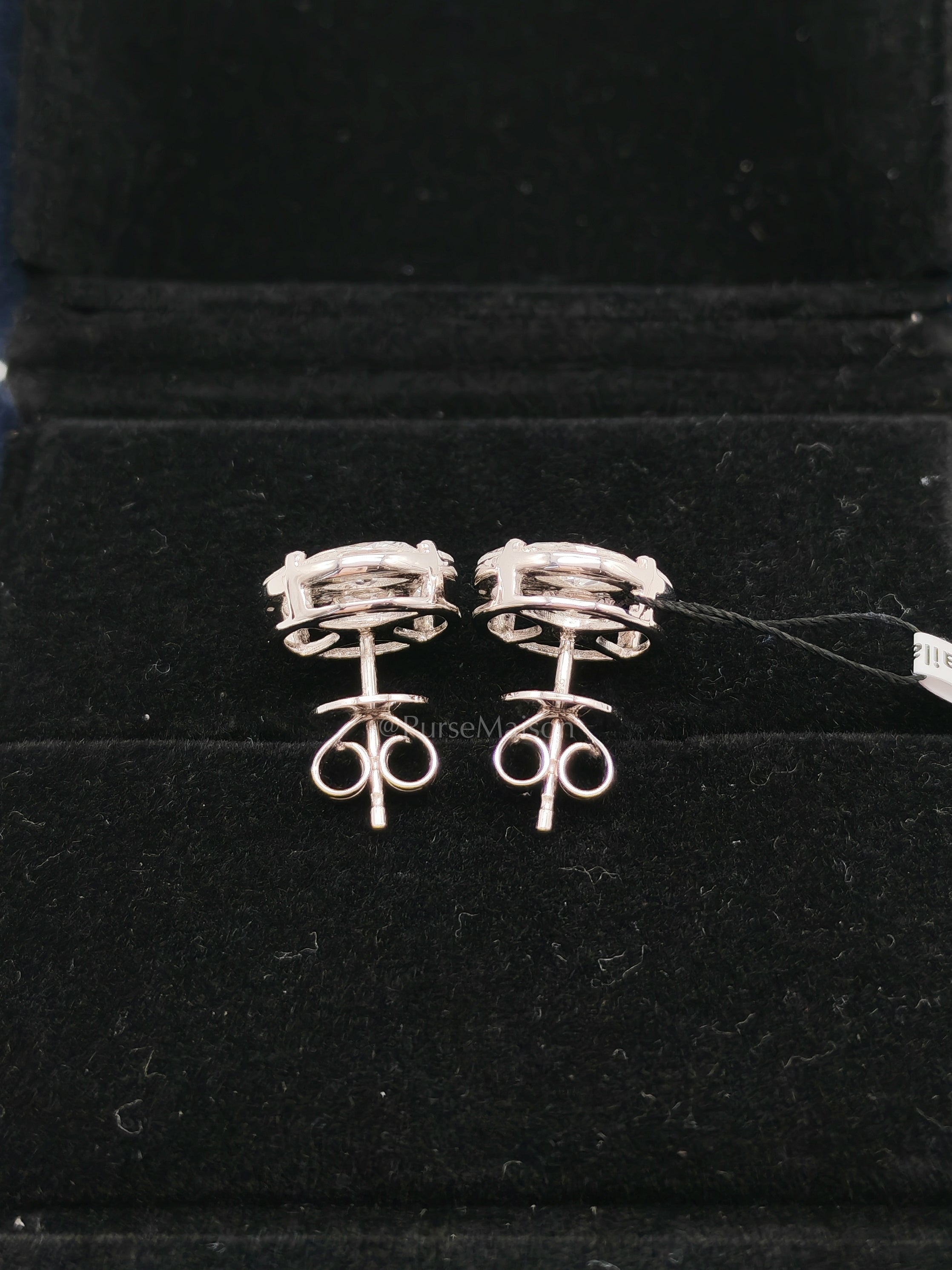 18K 4.58gms 3.09cts VS1 to VVS1 (Clarity) E to H (Color) Natural Diamond White Gold Earrings | Purse Maison Luxury Bags Shop