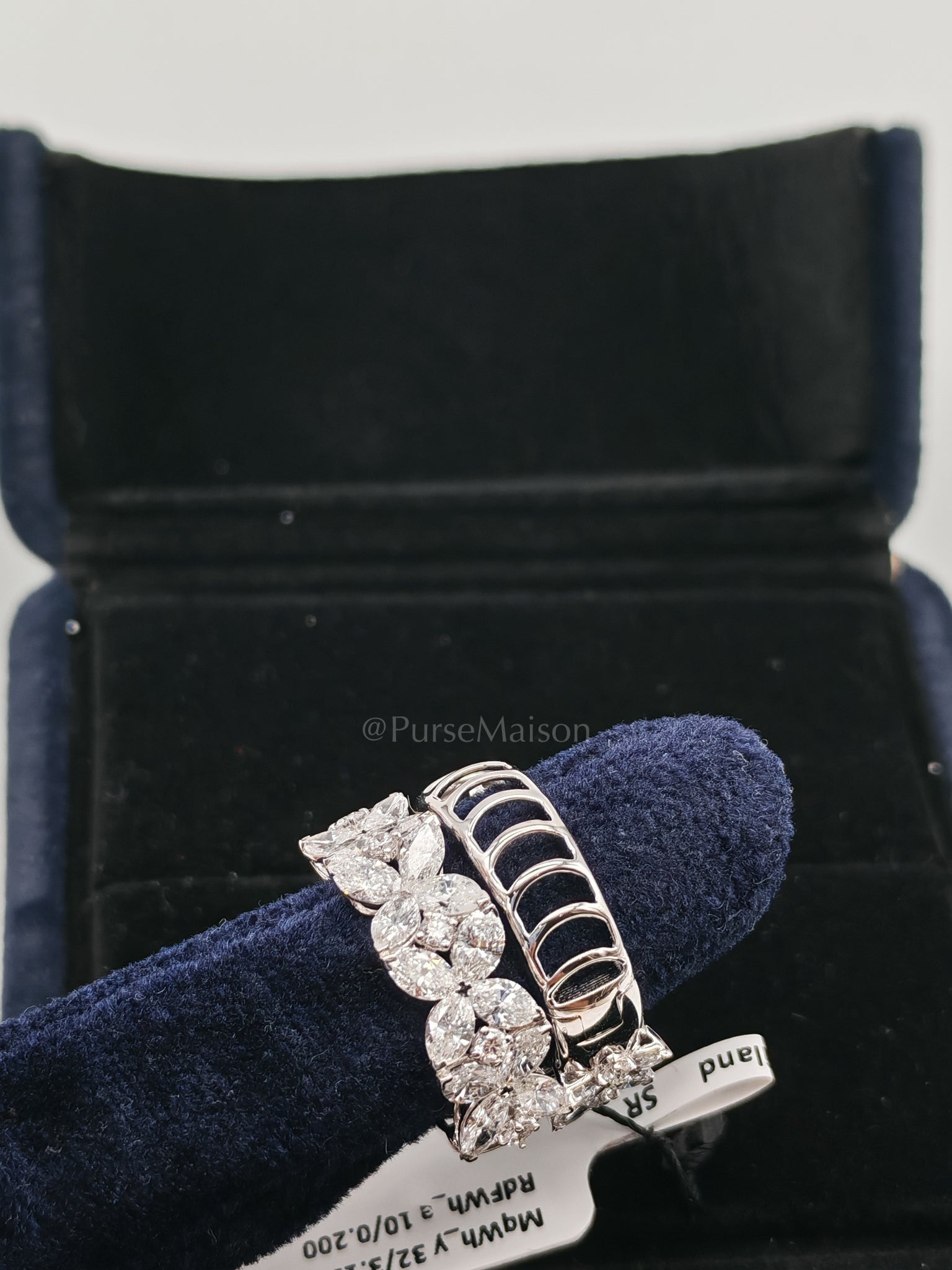 18k 6.04gms 3.39cts Natural Diamond White Gold Earrings | Purse Maison Luxury Bags Shop