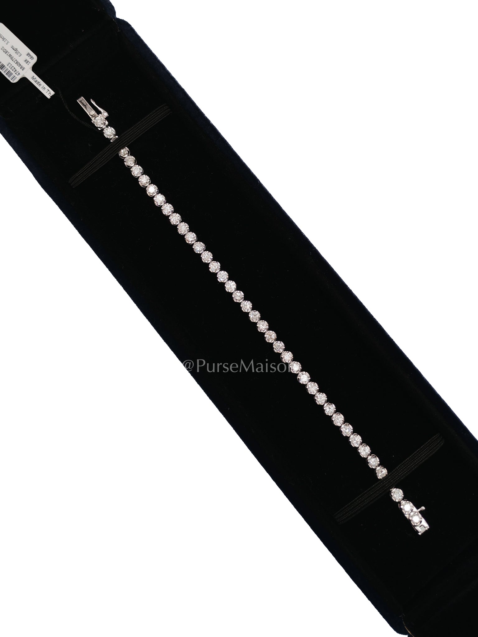 18k 6.05gms. 5.19cts. VS1 to VVS1 (Clarity) E to H (Color) Natural Diamond White Gold Tennis Bracelet (7 Inches) | Purse Maison Luxury Bags Shop