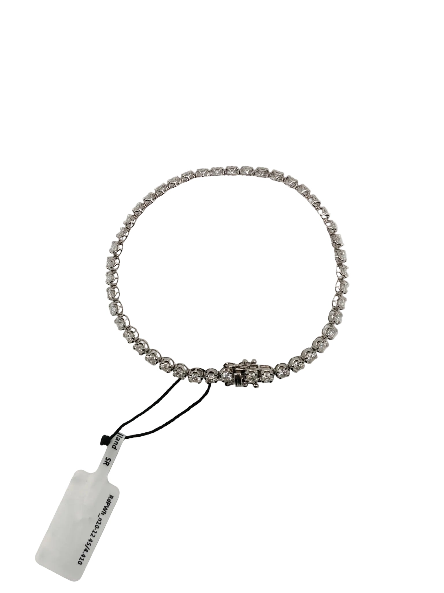 18k 6.63gms. 4.41cts. Natural Diamond White Gold Tennis Bracelet (18 cm) | Purse Maison Luxury Bags Shop
