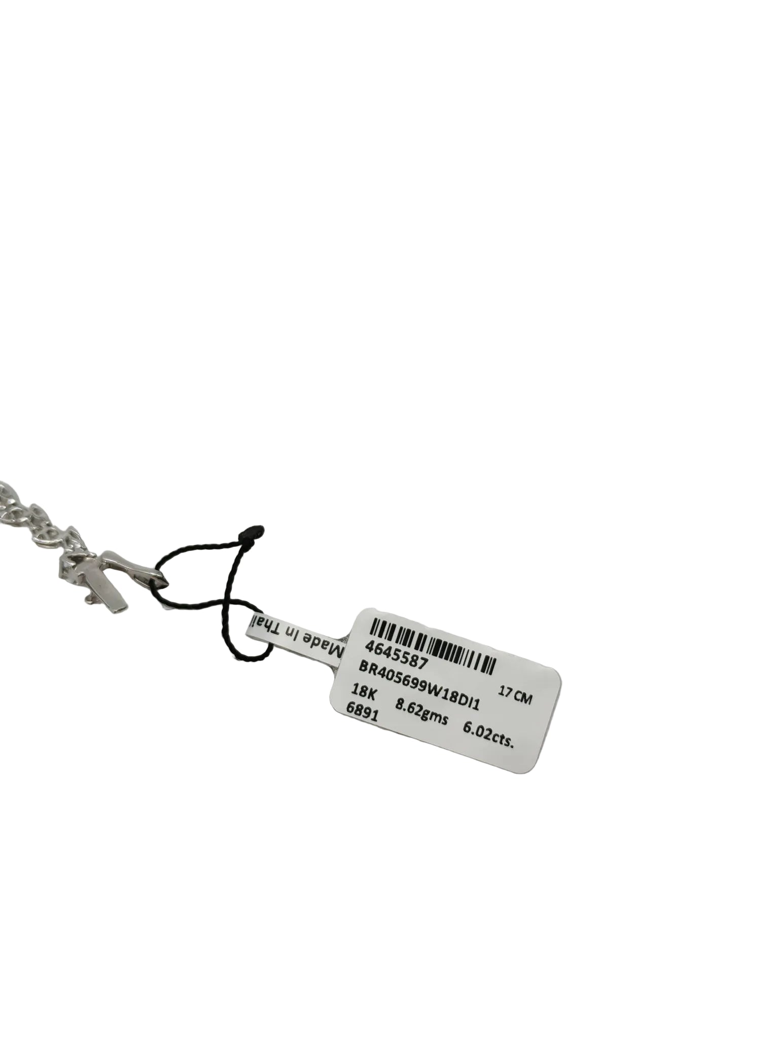 18k 8.62gms. 6.02cts. Natural Diamond White Gold Tennis Bracelet (17 cm) | Purse Maison Luxury Bags Shop