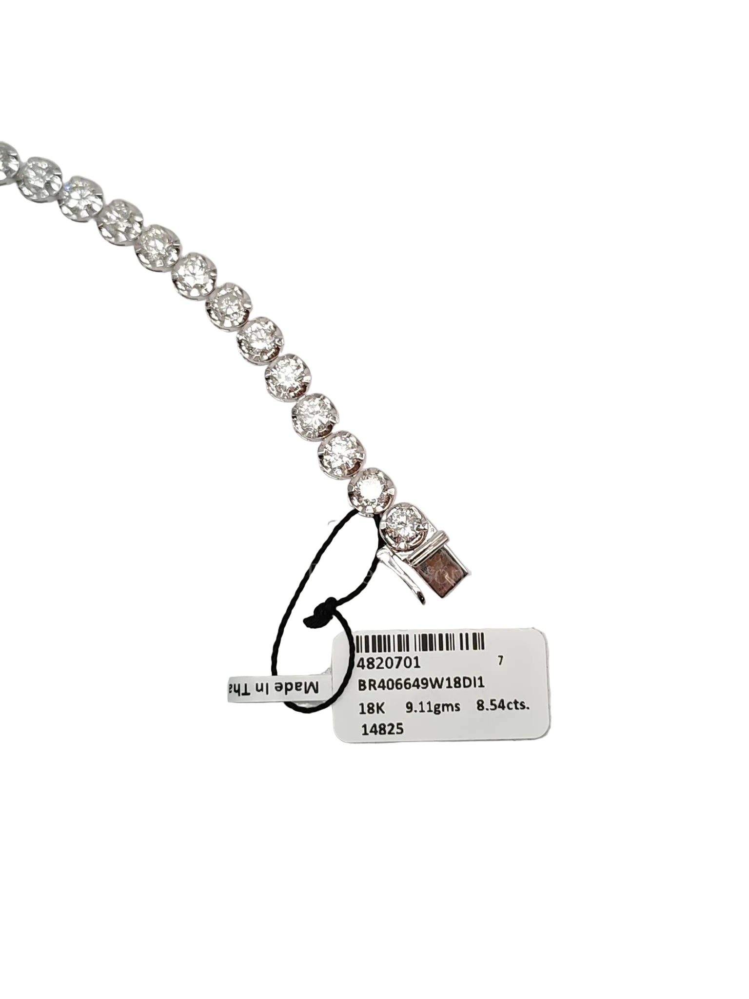 18k 9.11gms. 8.54cts. Natural Diamond White Gold Tennis Bracelet (7 inches) | Purse Maison Luxury Bags Shop
