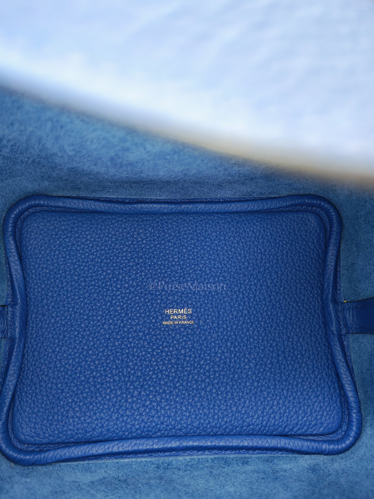 Picotin Lock 18 in Blue Electric Taurillon Maurice Leather & Gold Hardware Stamp B(2023)