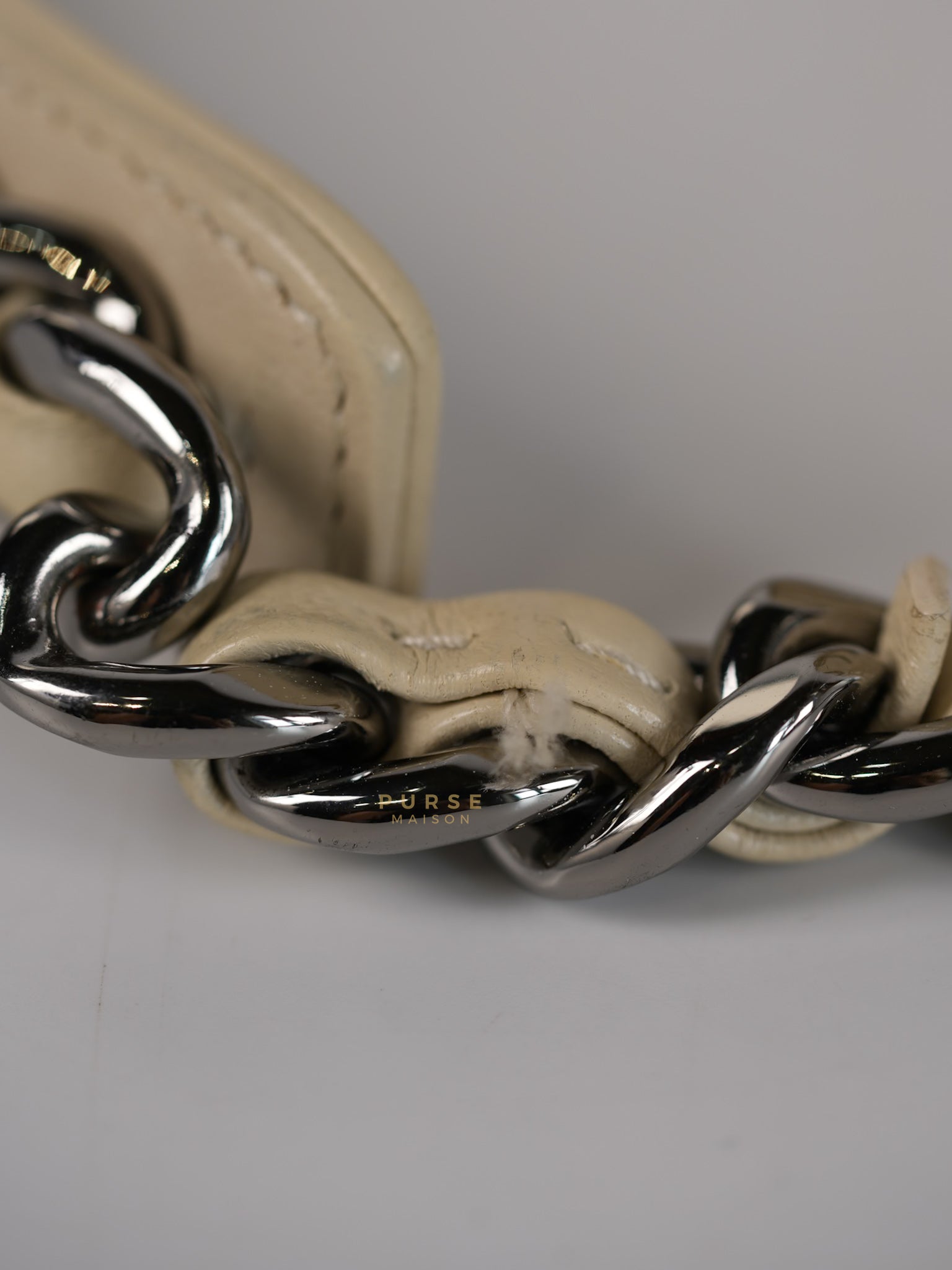 19 Flap Bag Medium in Beige Quilted Lambskin Leather Series 30 | Purse Maison Luxury Bags Shop