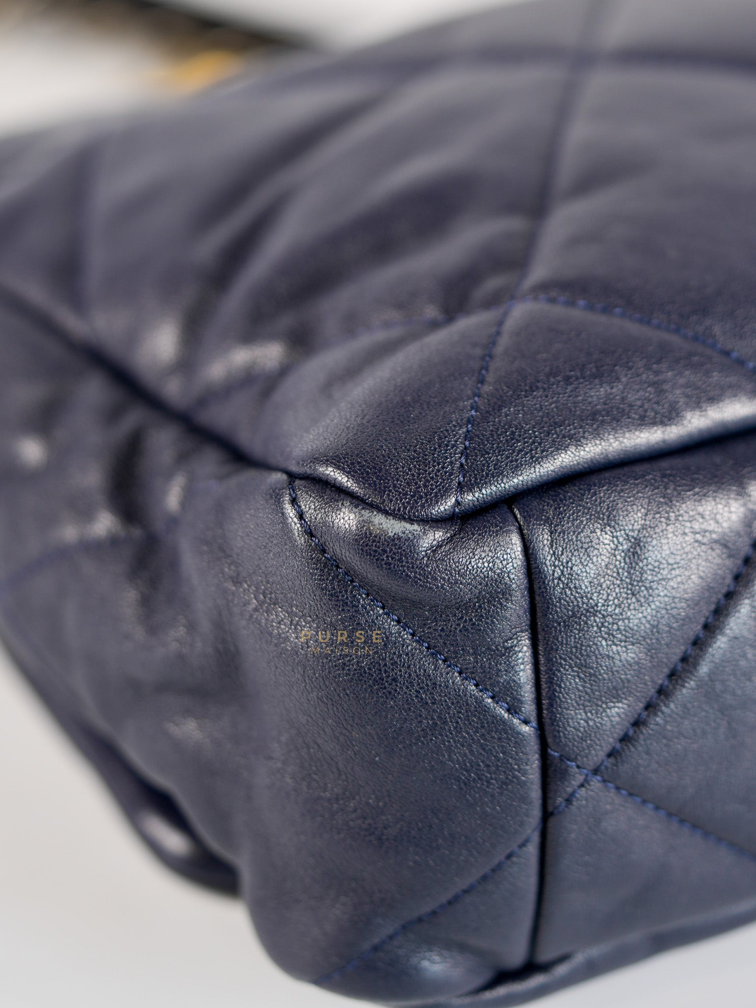 C19 Medium in Navy Blue Lambskin Leather & Mixed Hardware (Series 29) | Purse Maison Luxury Bags Shop