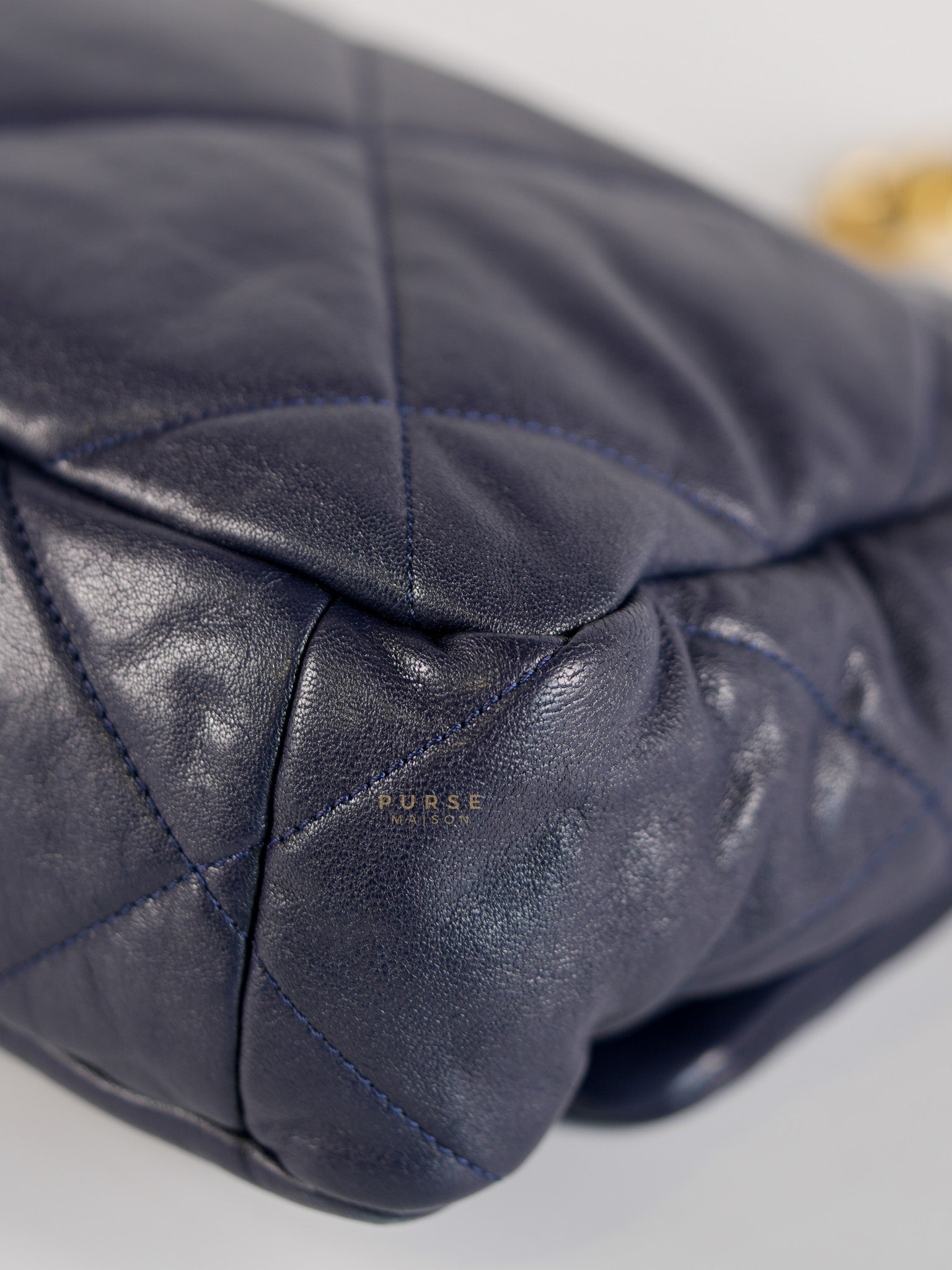 C19 Medium in Navy Blue Lambskin Leather & Mixed Hardware (Series 29) | Purse Maison Luxury Bags Shop