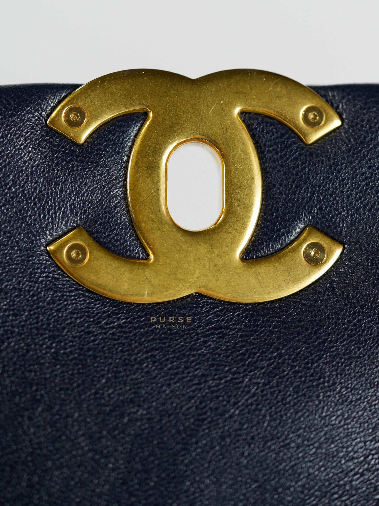 C19 Medium in Navy Blue Lambskin Leather & Mixed Hardware (Series 29) | Purse Maison Luxury Bags Shop