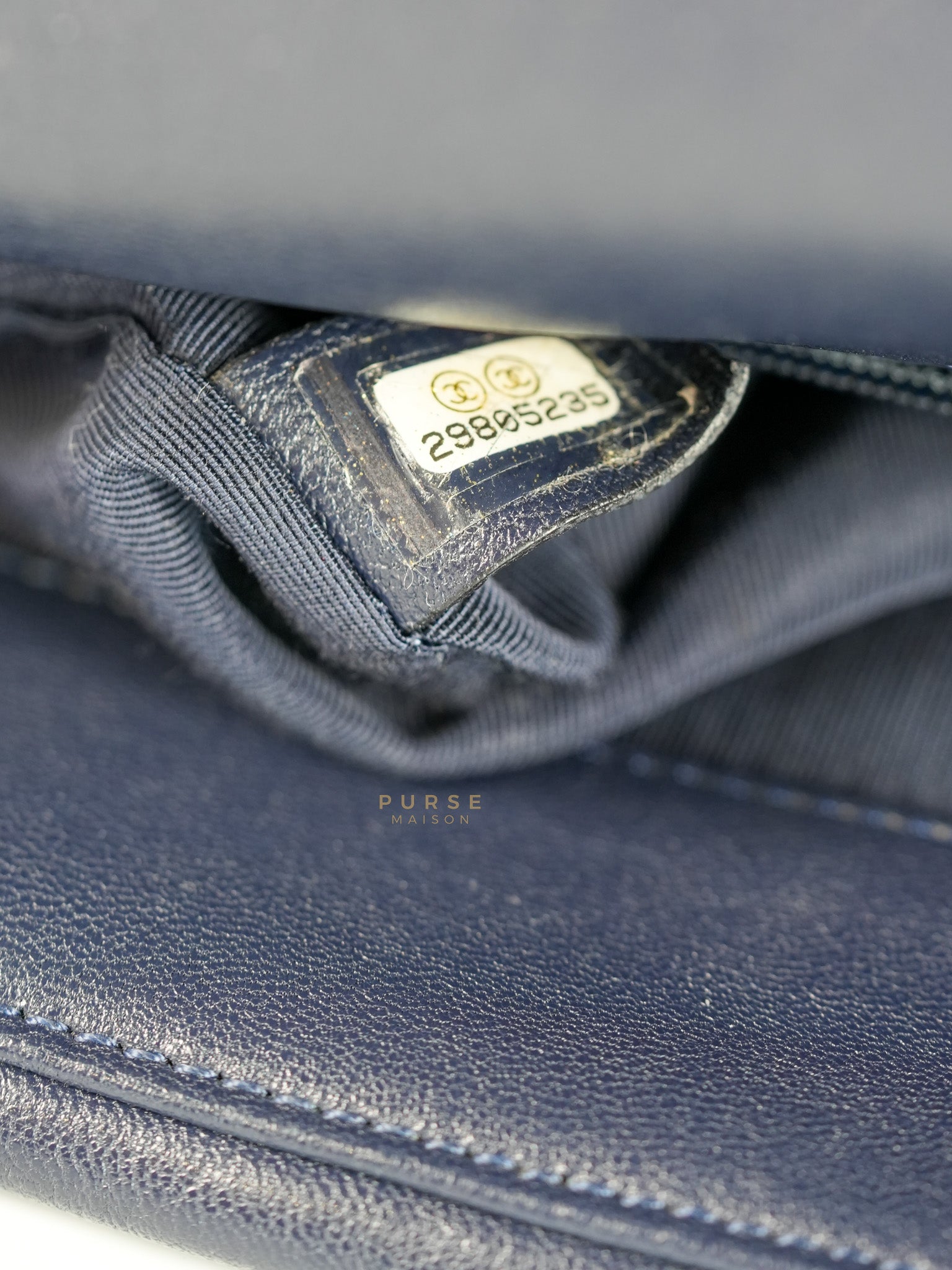 C19 Medium in Navy Blue Lambskin Leather & Mixed Hardware (Series 29) | Purse Maison Luxury Bags Shop