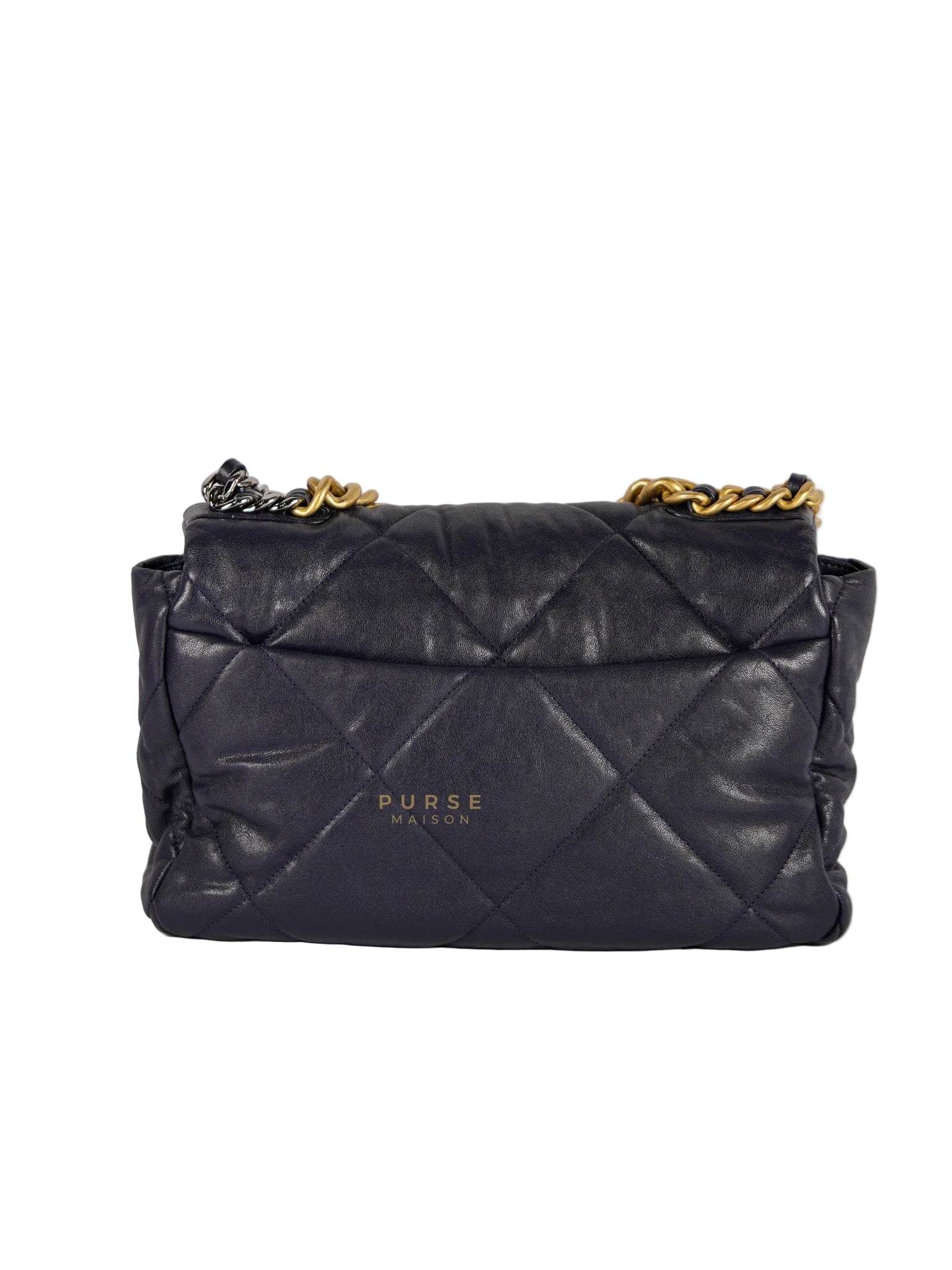 C19 Medium in Navy Blue Lambskin Leather & Mixed Hardware (Series 29) | Purse Maison Luxury Bags Shop