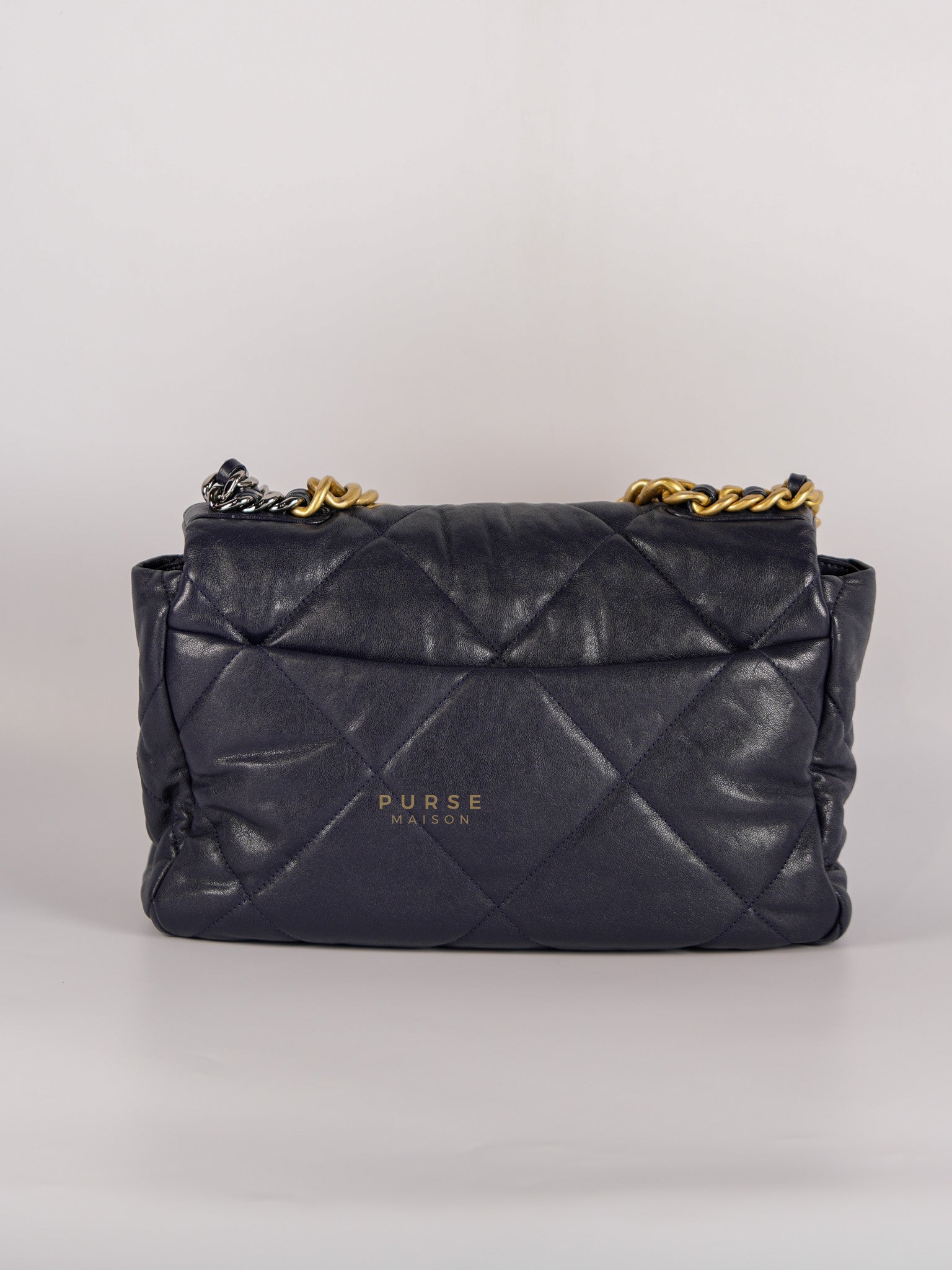 C19 Medium in Navy Blue Lambskin Leather & Mixed Hardware (Series 29) | Purse Maison Luxury Bags Shop