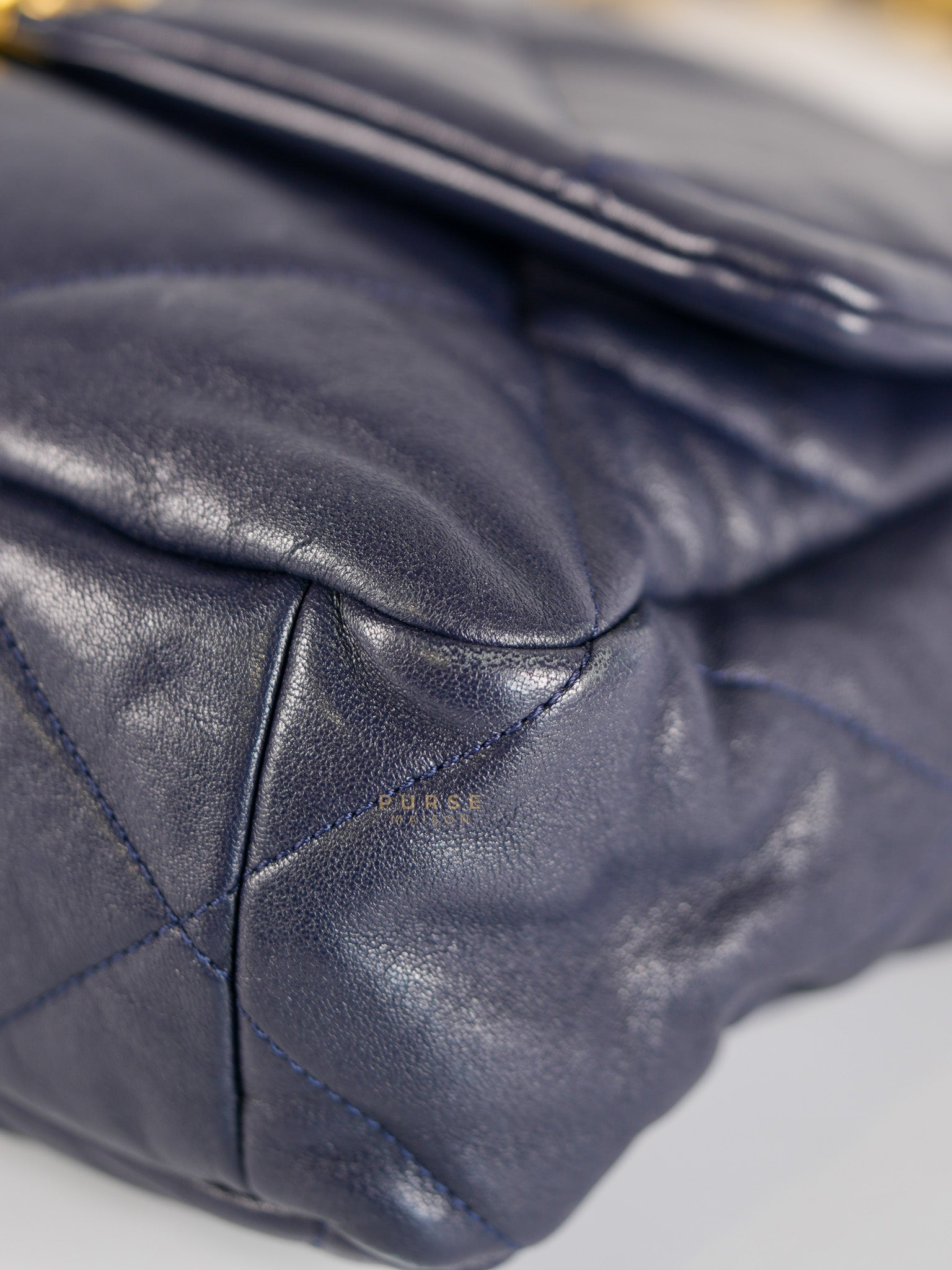 C19 Medium in Navy Blue Lambskin Leather & Mixed Hardware (Series 29) | Purse Maison Luxury Bags Shop