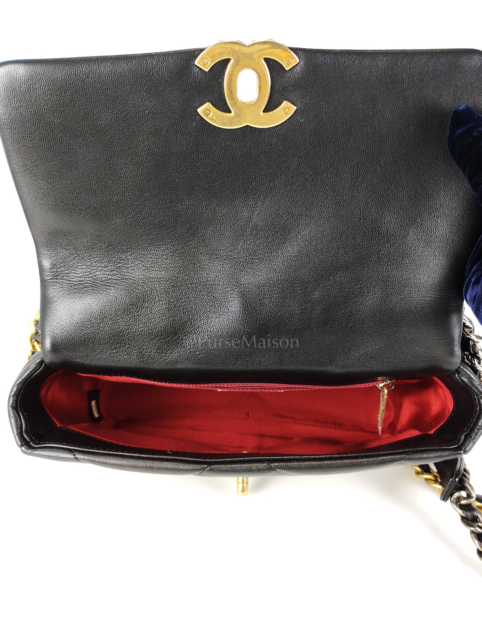 19 Small Black in Goatskin Leather and Mixed Hardware Series 30 | Purse Maison Luxury Bags Shop