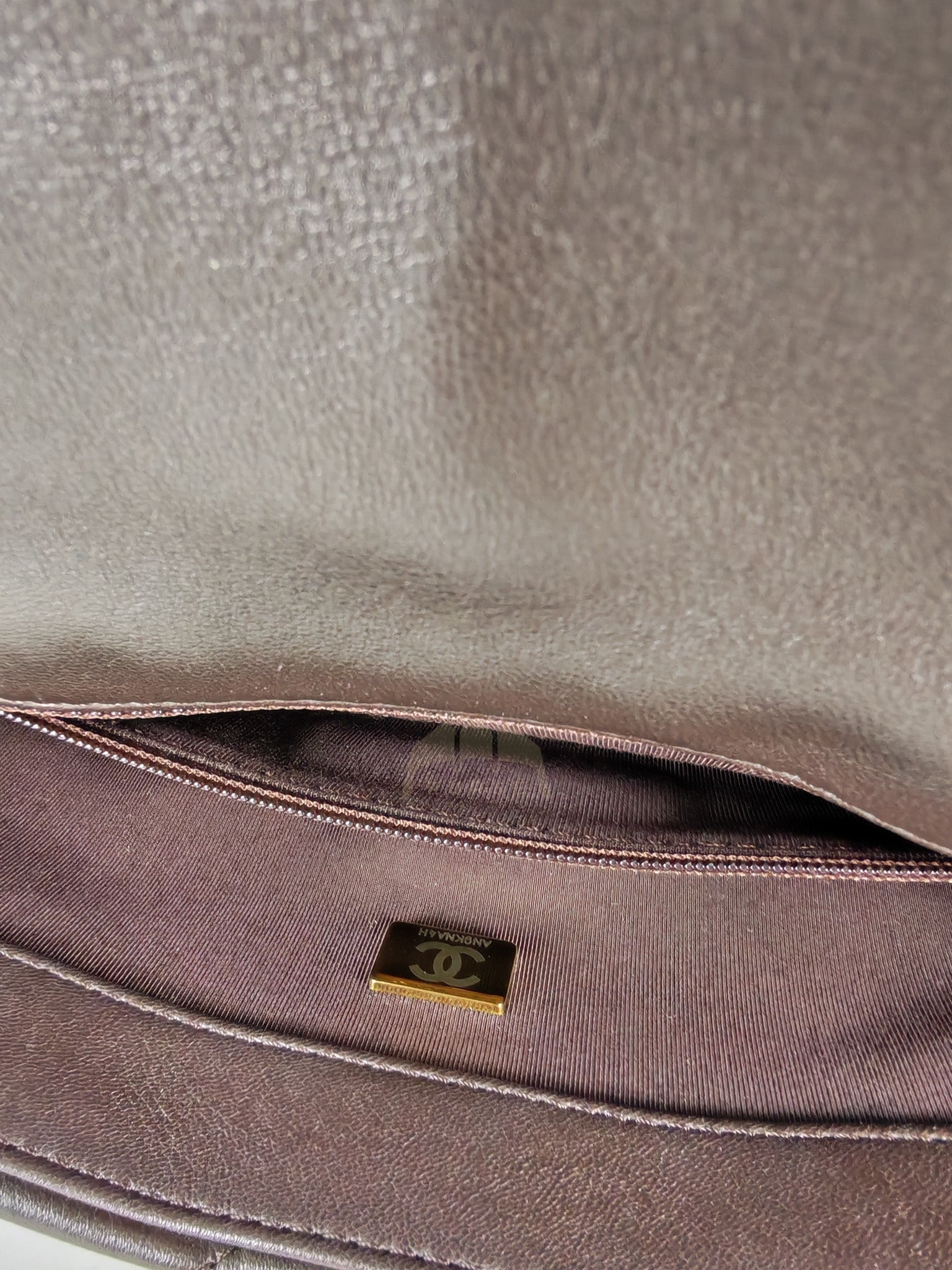 19 Small Flap Bag in Burgundy Brown Lambskin Leather & Mixed Hardware Microchip | Purse Maison Luxury Bags Shop