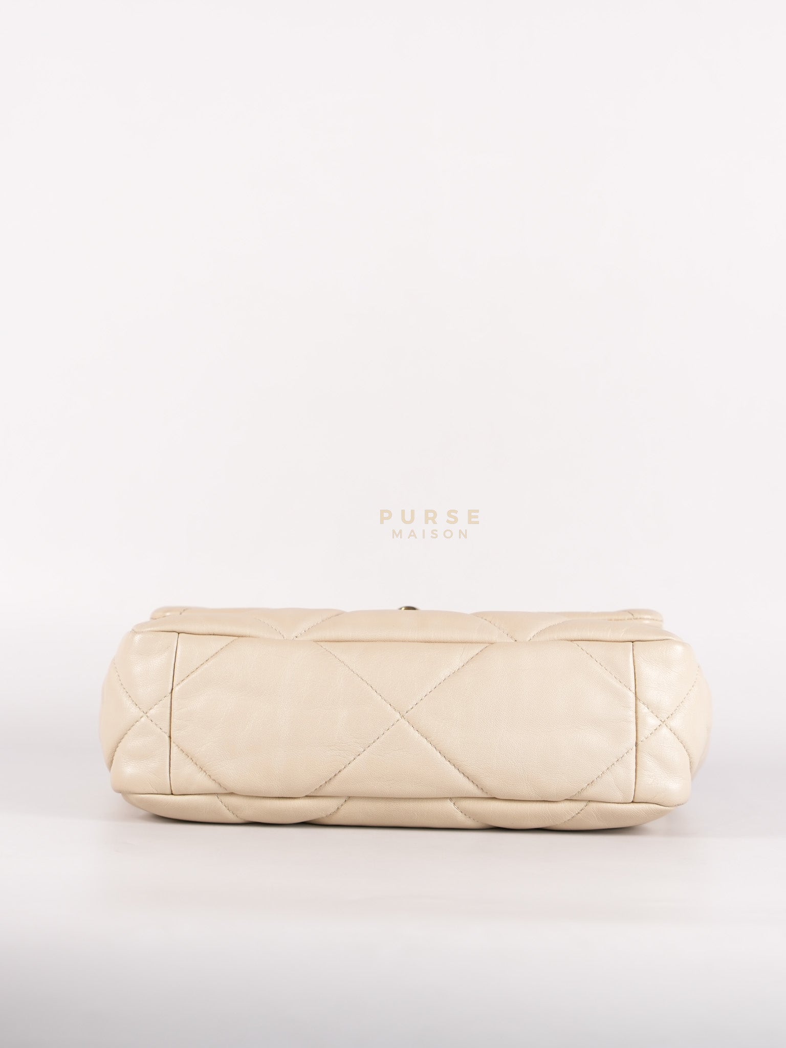 19 Small in Beige Goatskin Leather and Mixed Hardware Series 30 | Purse Maison Luxury Bags Shop