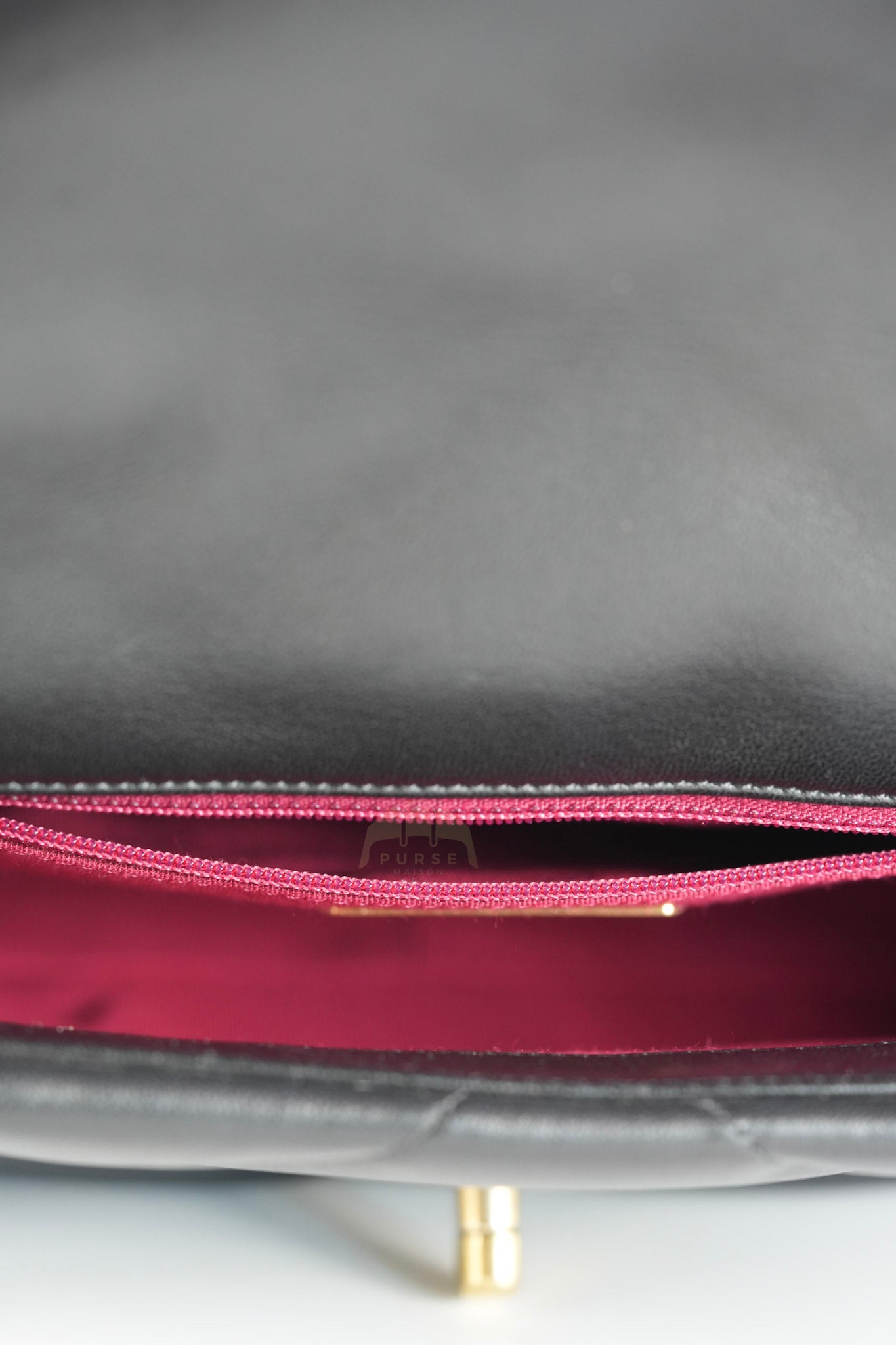 19 Small in Black Quilted Goatskin Leather and Mixed Hardware Series 31 | Purse Maison Luxury Bags Shop