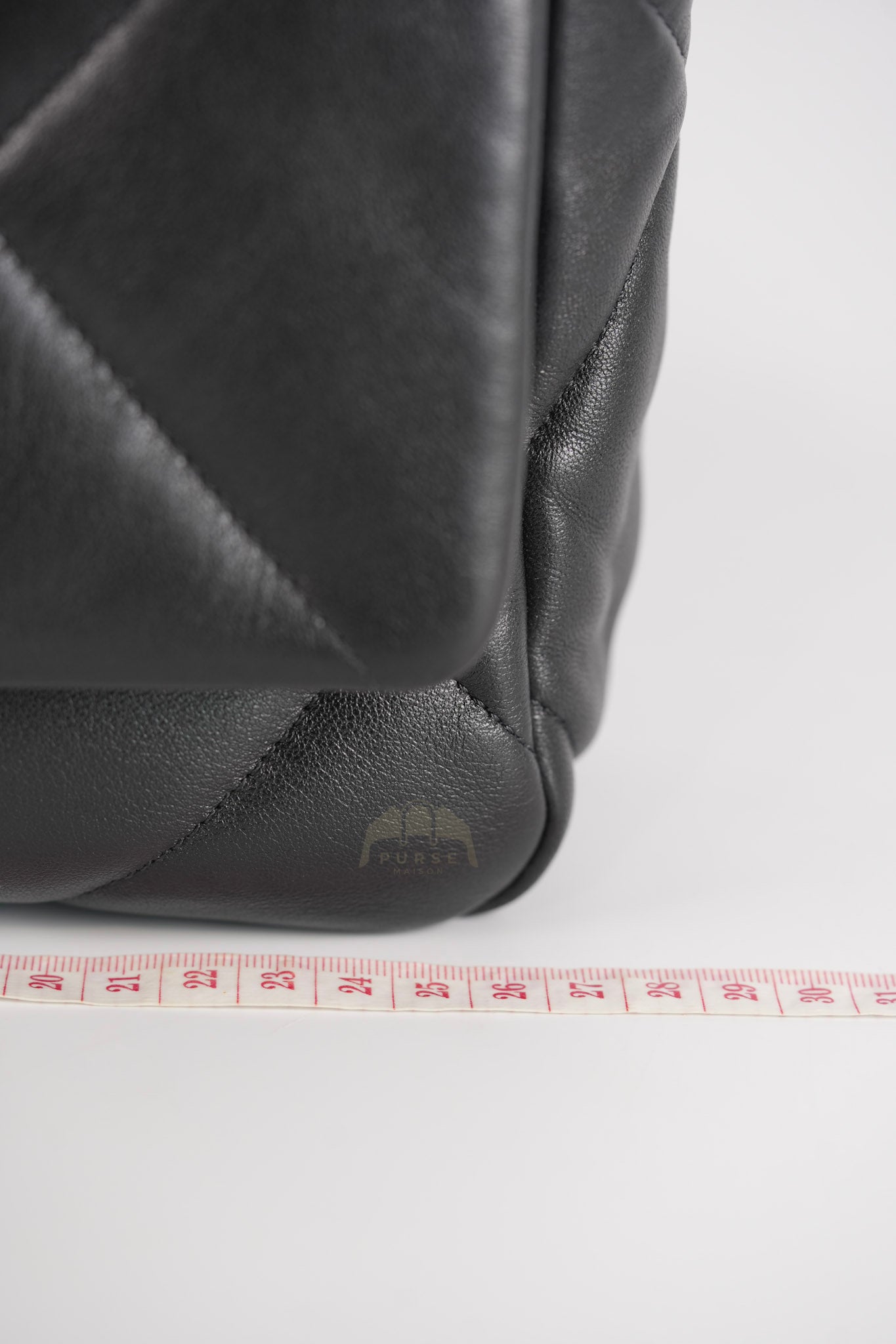 19 Small in Black Quilted Goatskin Leather and Mixed Hardware Series 31 | Purse Maison Luxury Bags Shop