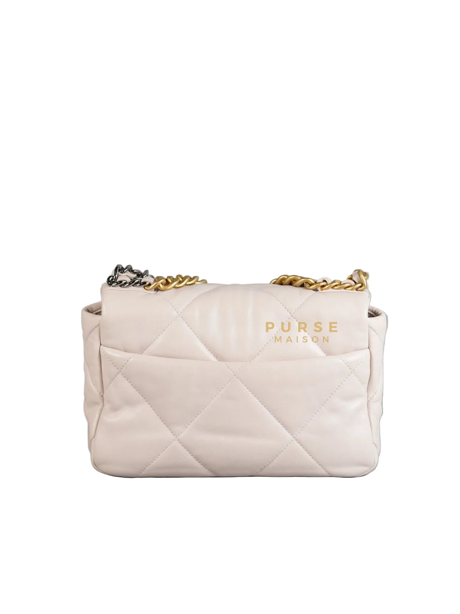 19 Small in Pale Pink Lambskin and Mix Hardware (Microchip) | Purse Maison Luxury Bags Shop